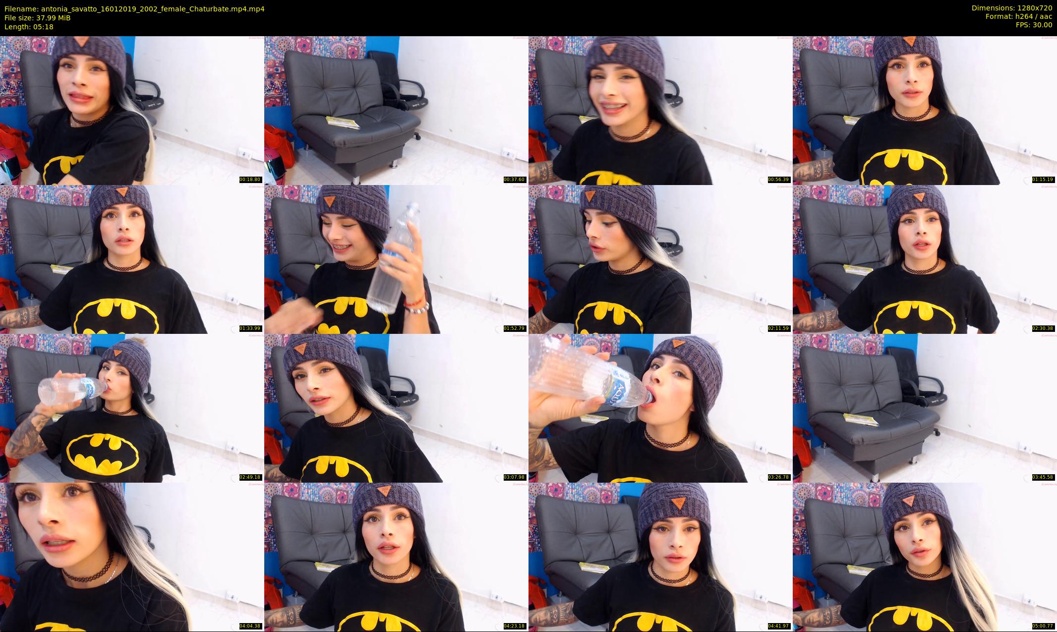 antonia_savatto — 6 minute Chaturbate female cam show recording, 720p, Jan 16, 2019