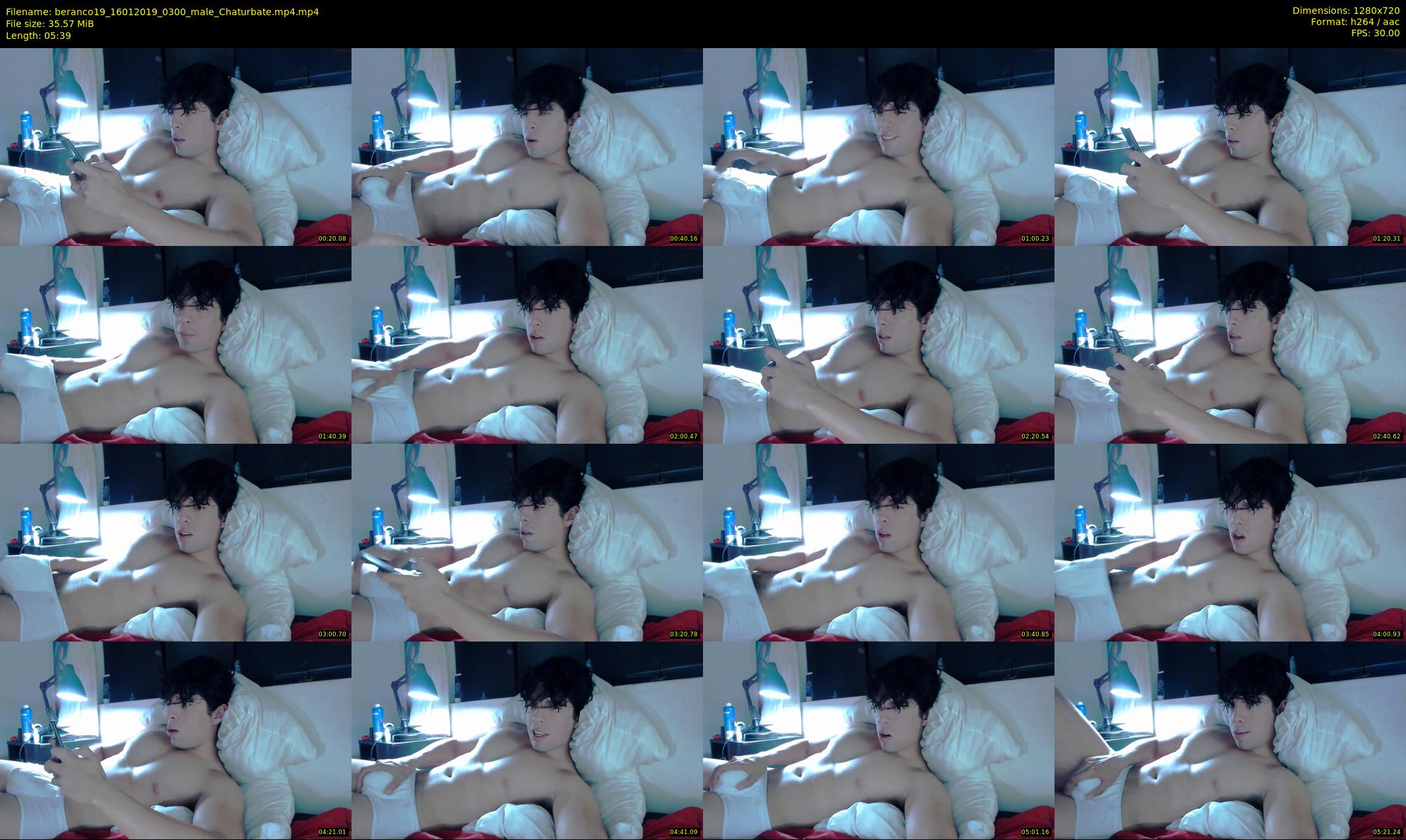 beranco19 — 6 minute Chaturbate male cam show recording, 720p, Jan 16, 2019
