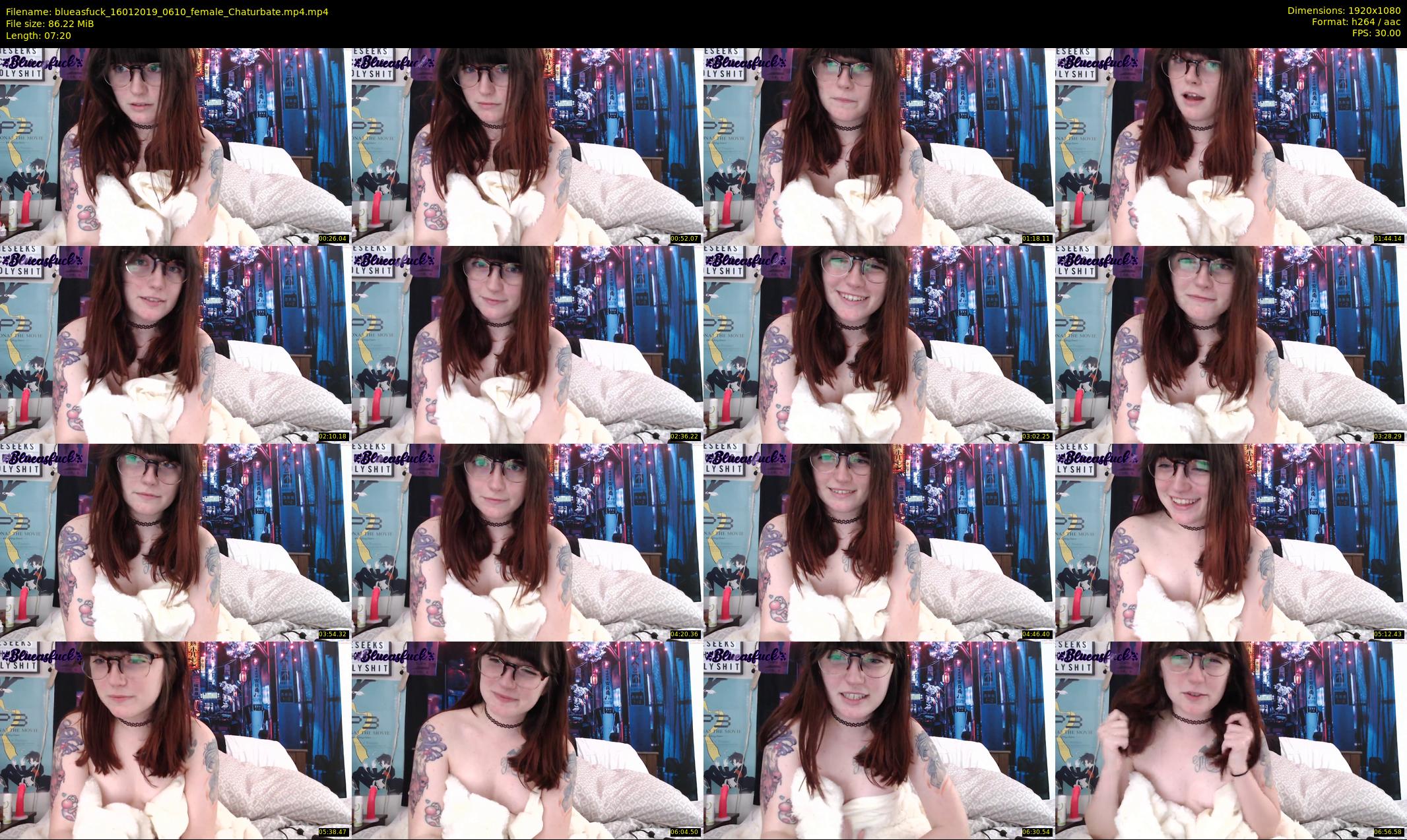 blueasfuck — 8 minute Chaturbate female cam show recording, 1080p, Jan 16, 2019