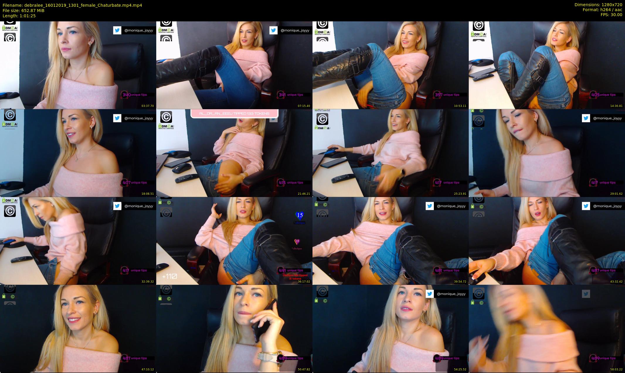 debralee — 62 minute Chaturbate female cam show recording, 720p, Jan 16, 2019