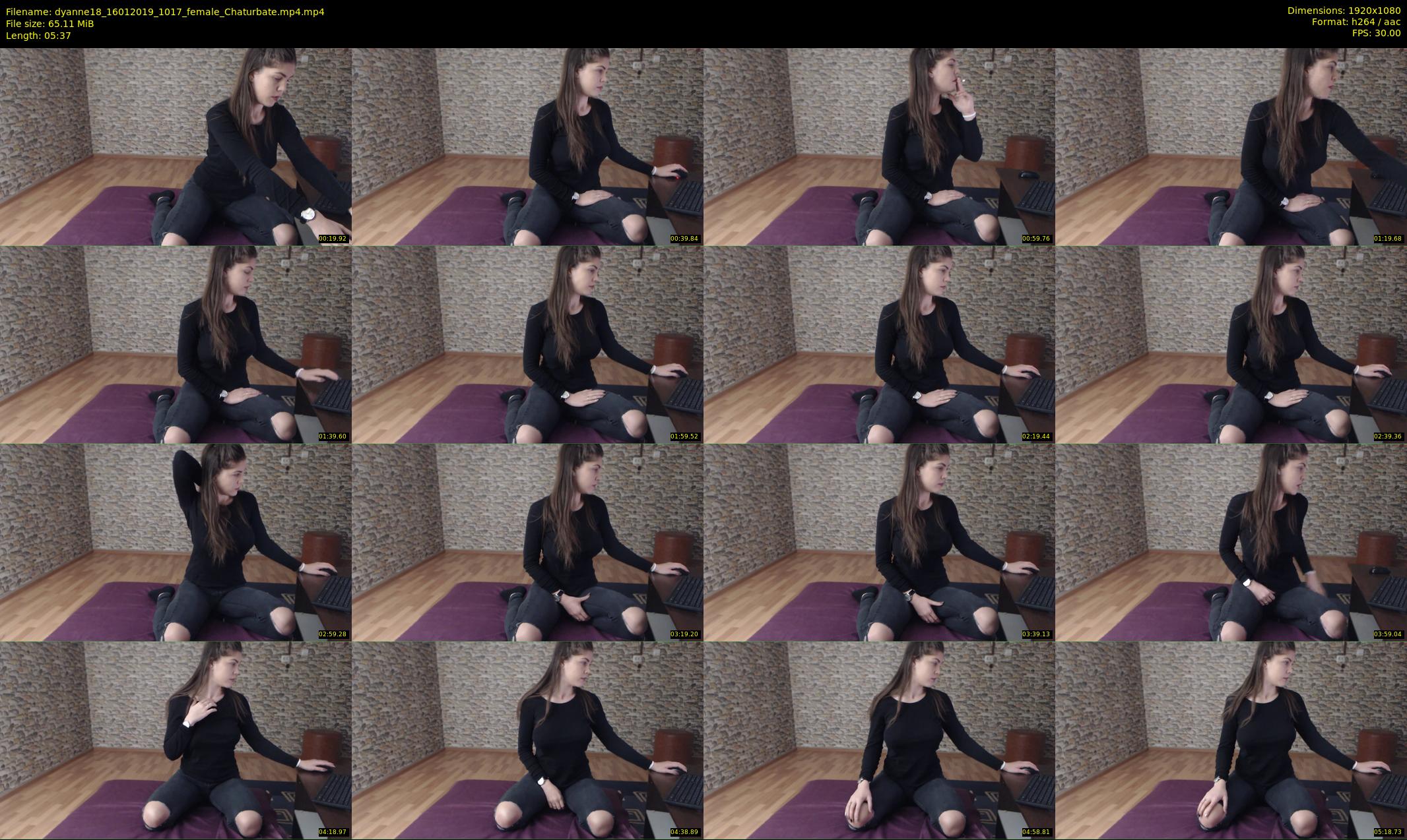 dyanne18 — 6 minute Chaturbate female cam show recording, 1080p, Jan 16, 2019