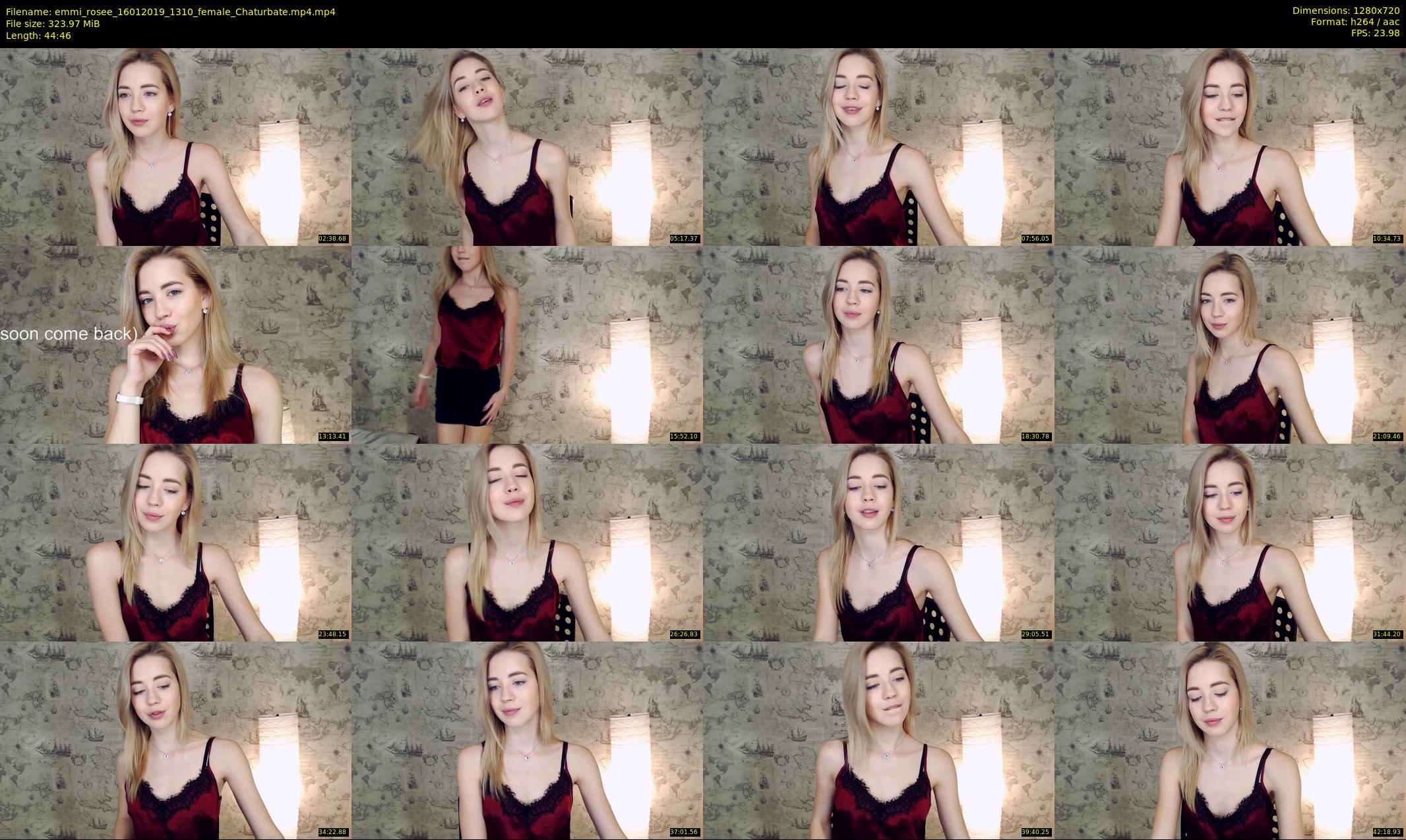 emmi_rosee — 45 minute Chaturbate female cam show recording, 720p, Jan 16, 2019