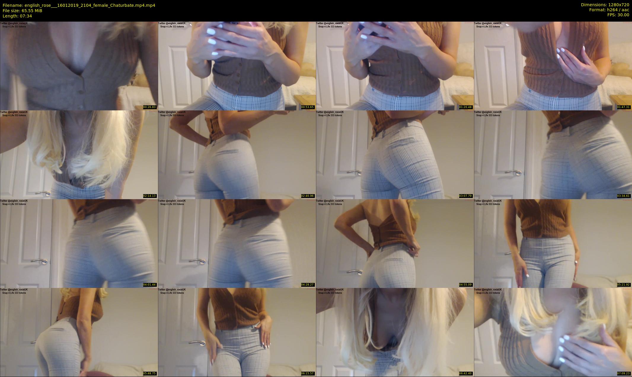 english_rose__ — 8 minute Chaturbate female cam show recording, 720p, Jan 16, 2019