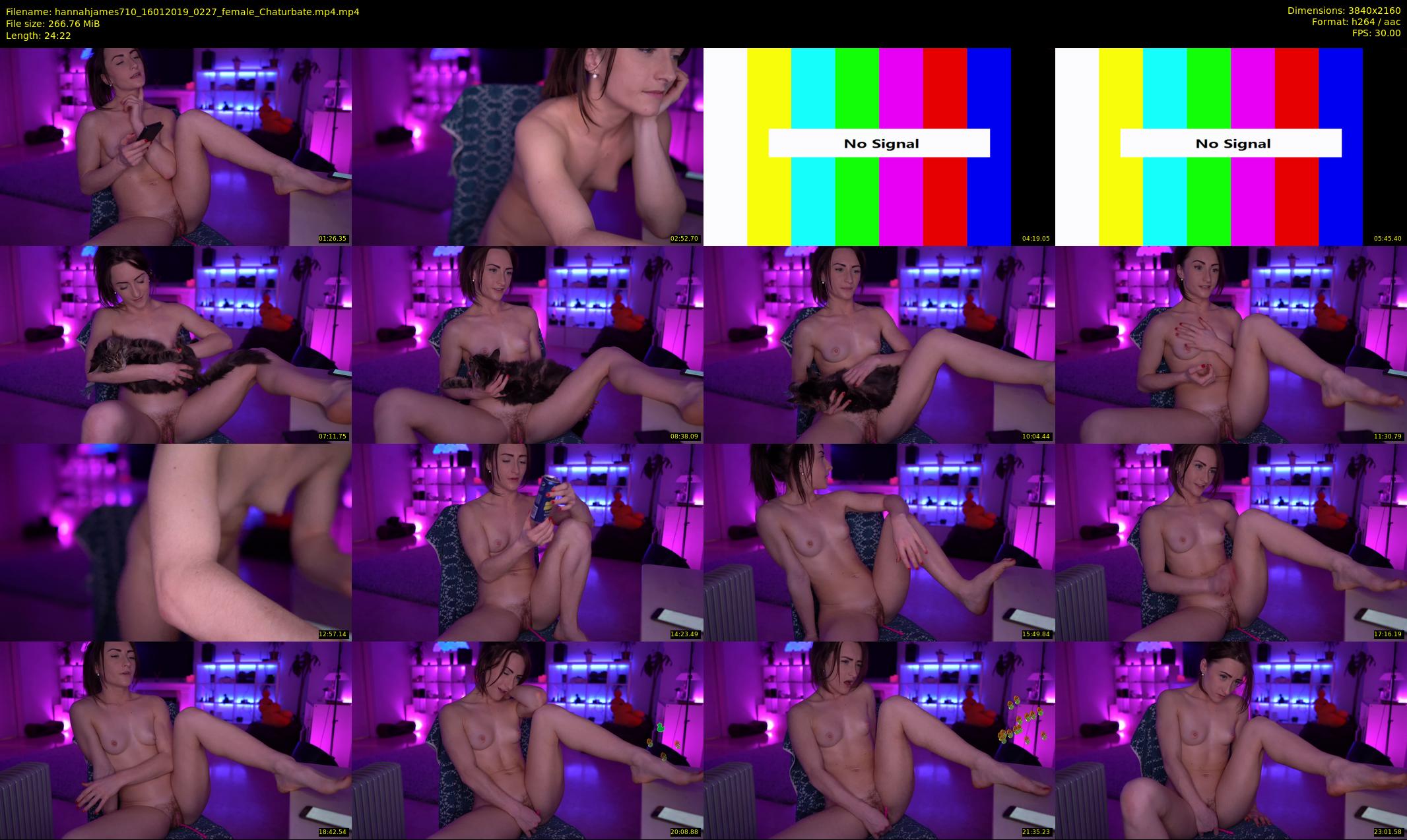 hannahjames710 — 25 minute Chaturbate female cam show recording, 4K, Jan 16, 2019