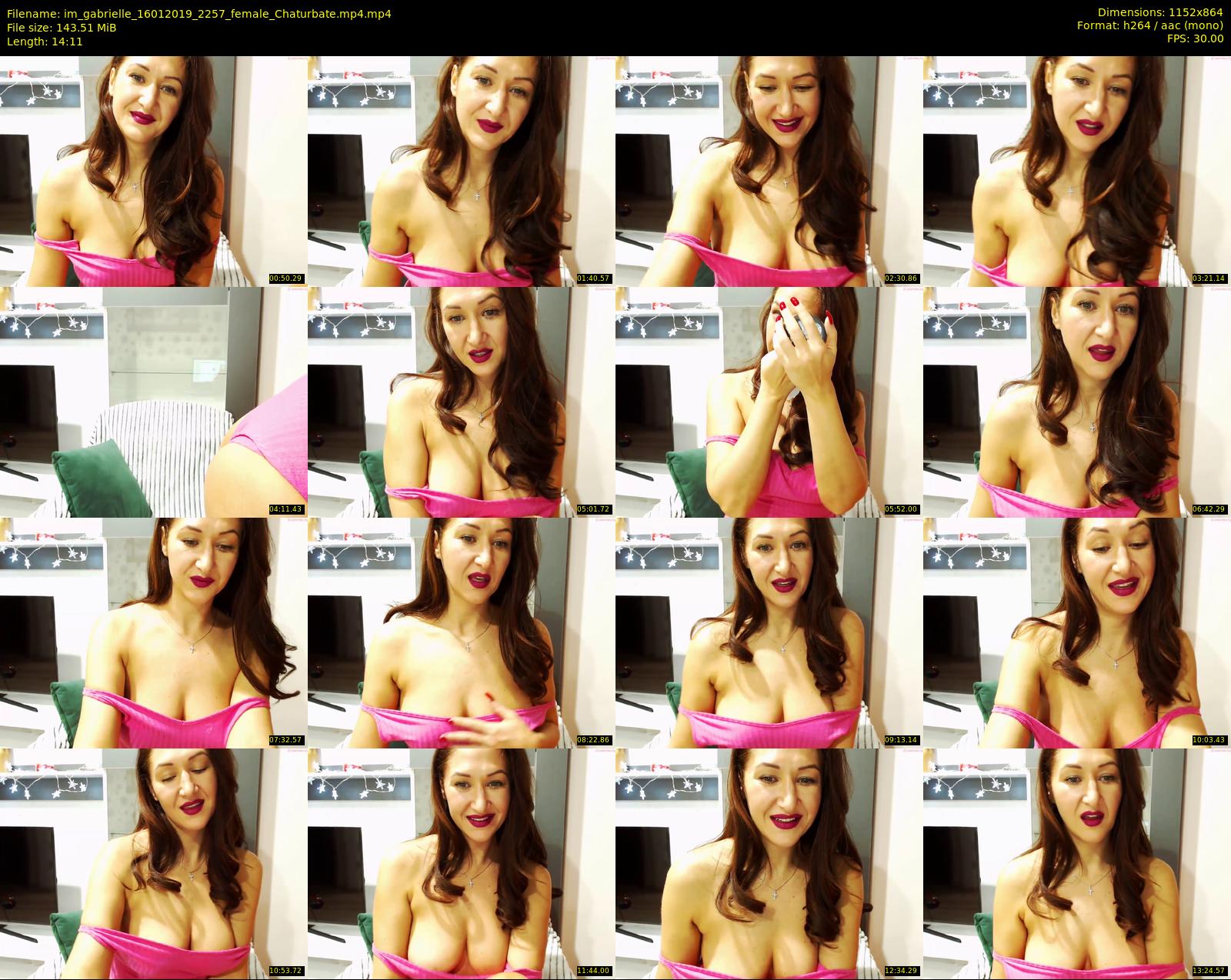 im_gabrielle — 15 minute Chaturbate female cam show recording, 720p, Jan 16, 2019