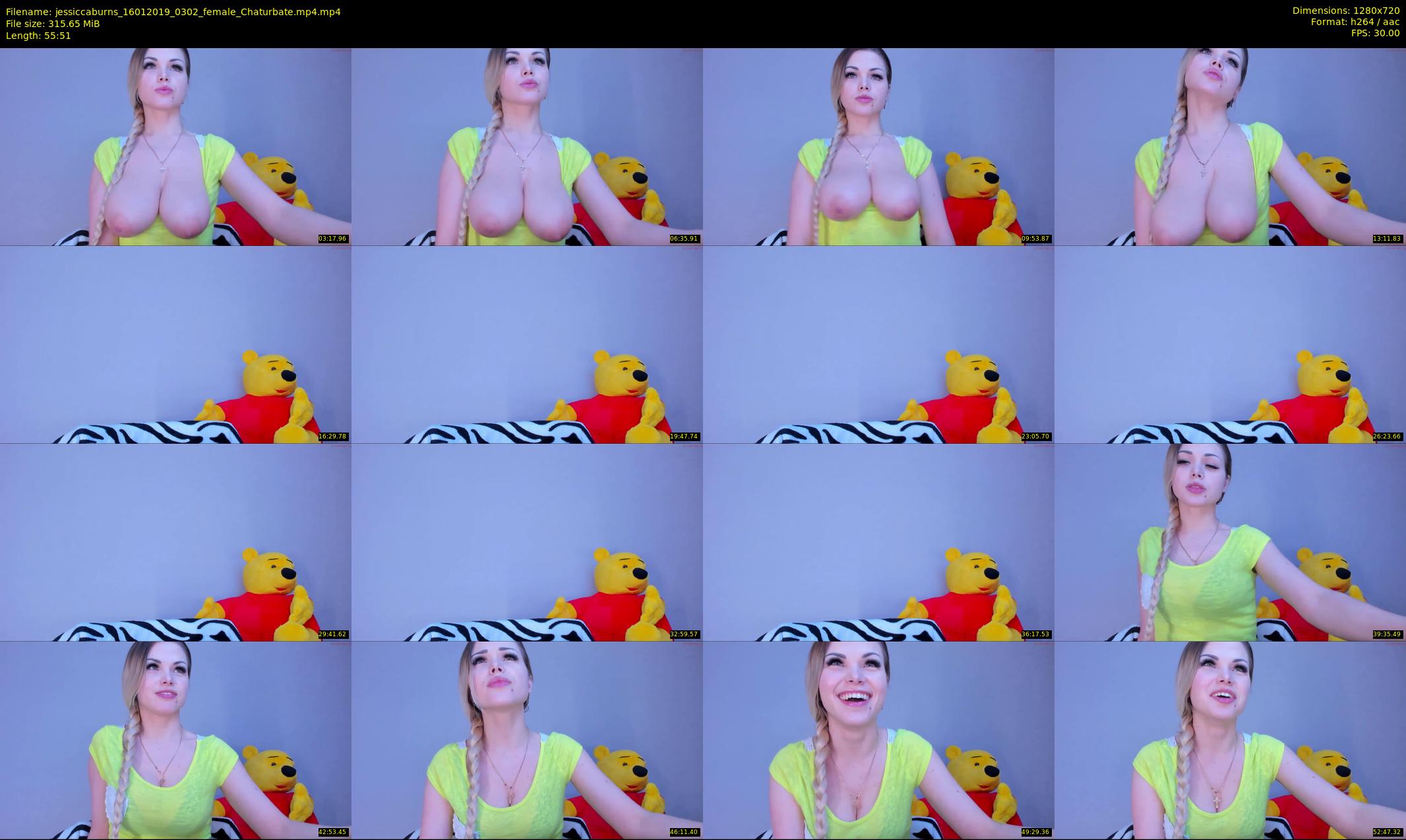 jessiccaburns — 56 minute Chaturbate female cam show recording, 720p, Jan 16, 2019