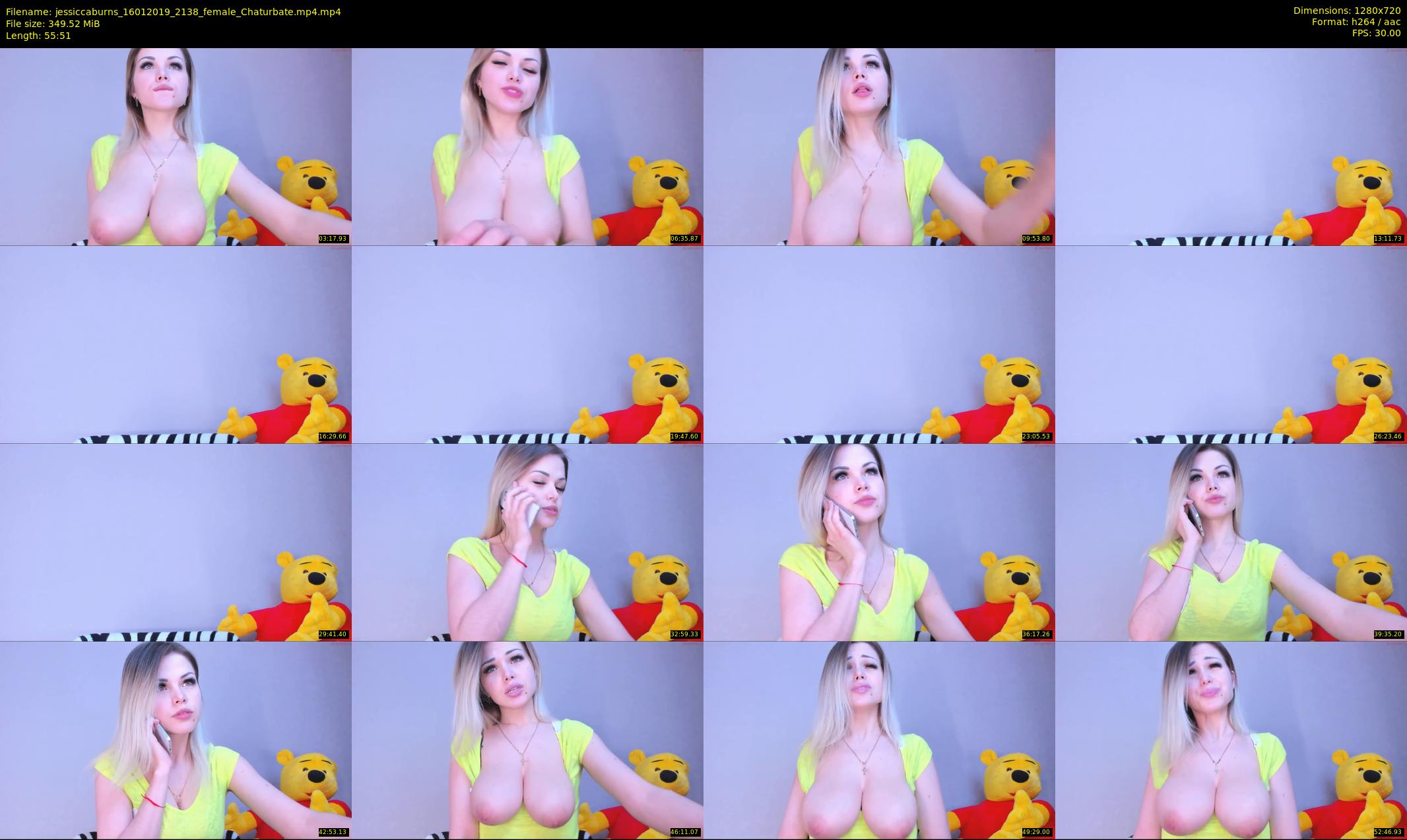 jessiccaburns — 56 minute Chaturbate female cam show recording, 720p, Jan 16, 2019
