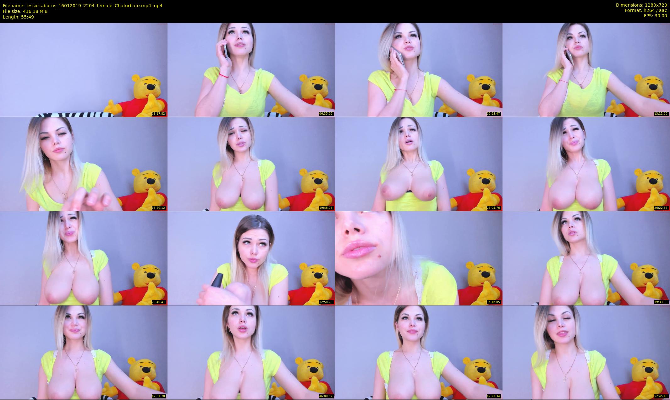 jessiccaburns — 56 minute Chaturbate female cam show recording, 720p, Jan 16, 2019