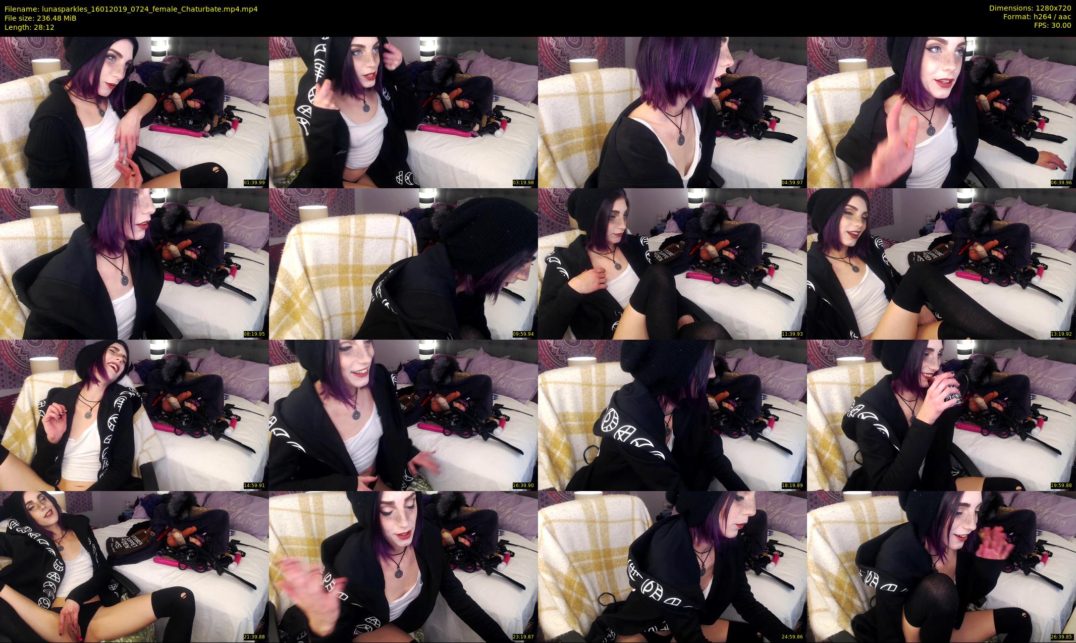 lunasparkles — 29 minute Chaturbate female cam show recording, 720p, Jan 16, 2019