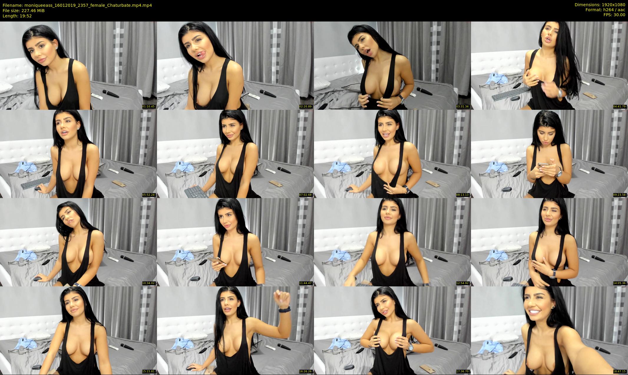 moniqueeass — 20 minute Chaturbate female cam show recording, 1080p, Jan 16, 2019
