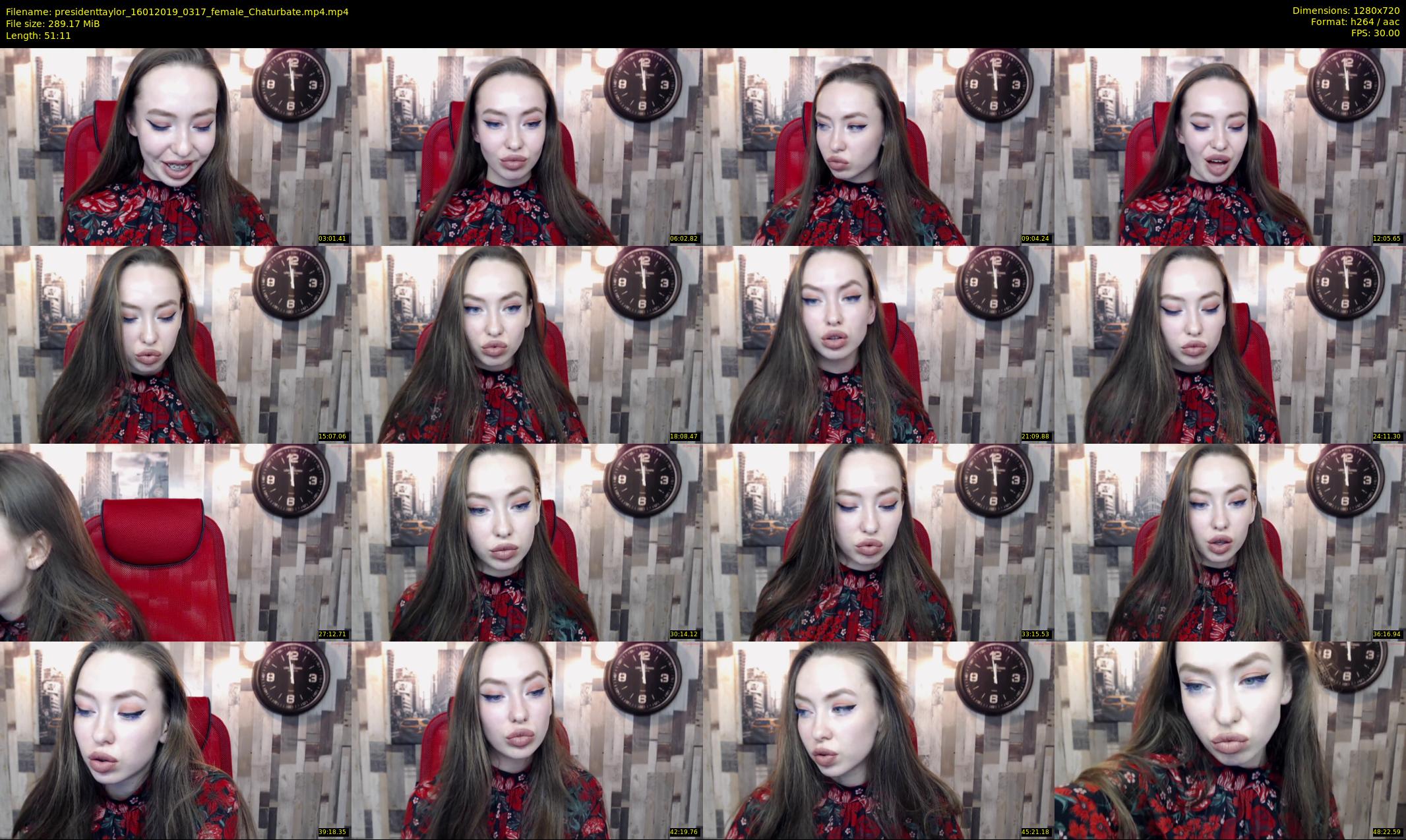 presidenttaylor — 52 minute Chaturbate female cam show recording, 720p, Jan 16, 2019