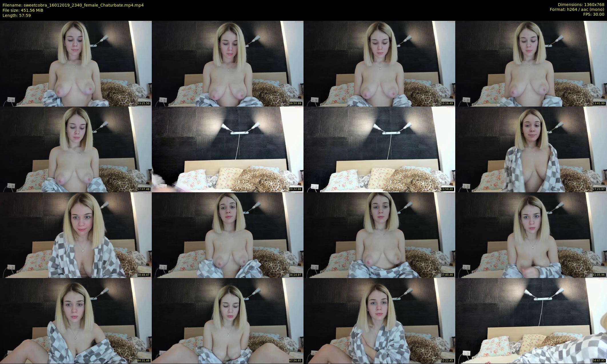 sweetcobra — 58 minute Chaturbate female cam show recording, 720p, Jan 16, 2019