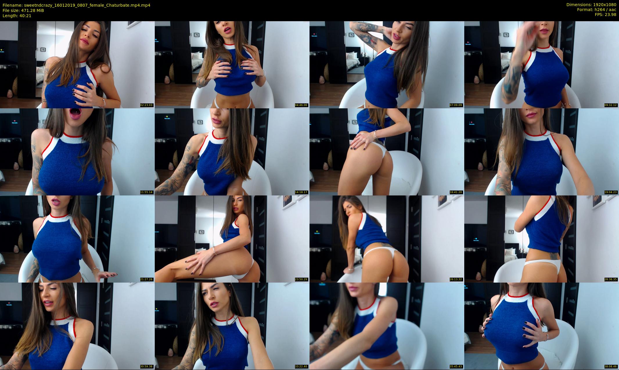 sweetndcrazy — 41 minute Chaturbate female cam show recording, 1080p, Jan 16, 2019