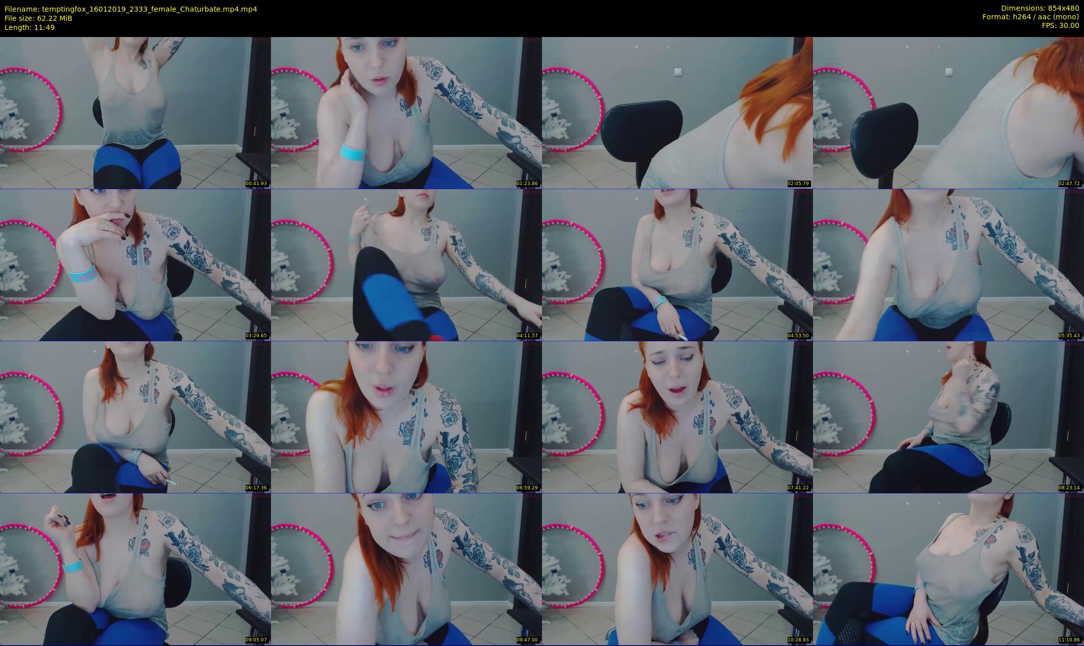 temptingfox — 12 minute Chaturbate female cam show recording, 480p, Jan 16, 2019