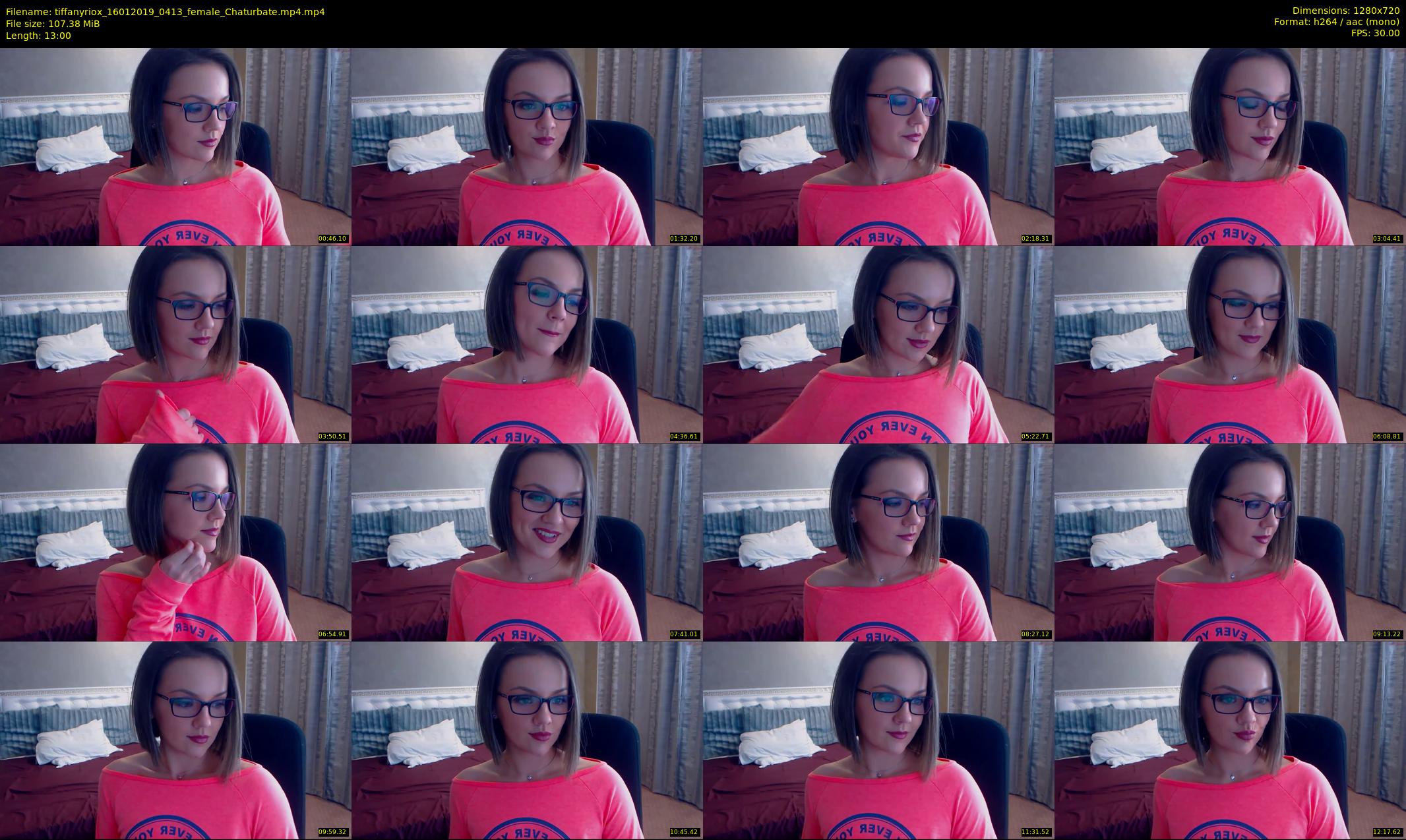 tiffanyriox — 13 minute Chaturbate female cam show recording, 720p, Jan 16, 2019