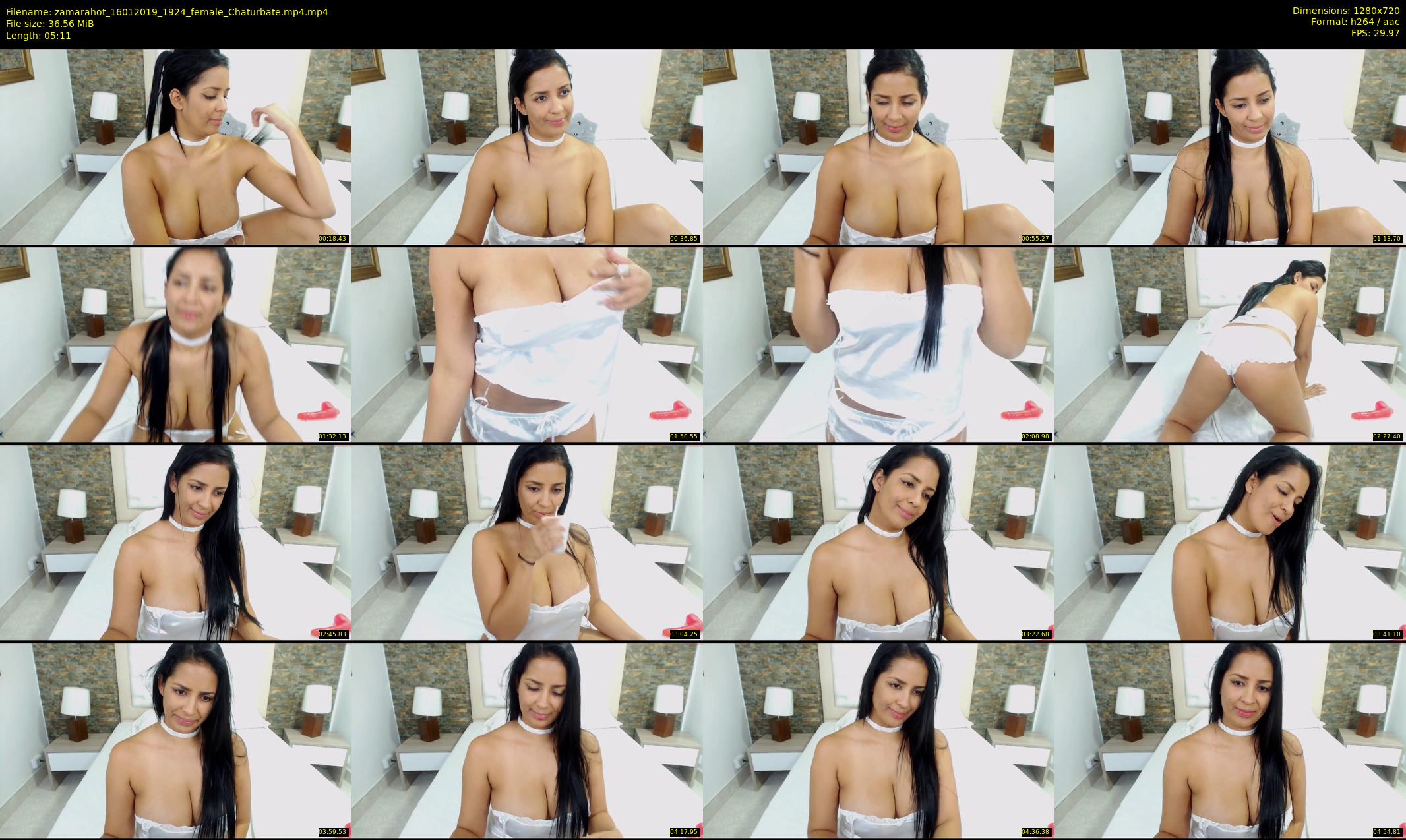zamarahot — 6 minute Chaturbate female cam show recording, 720p, Jan 16, 2019