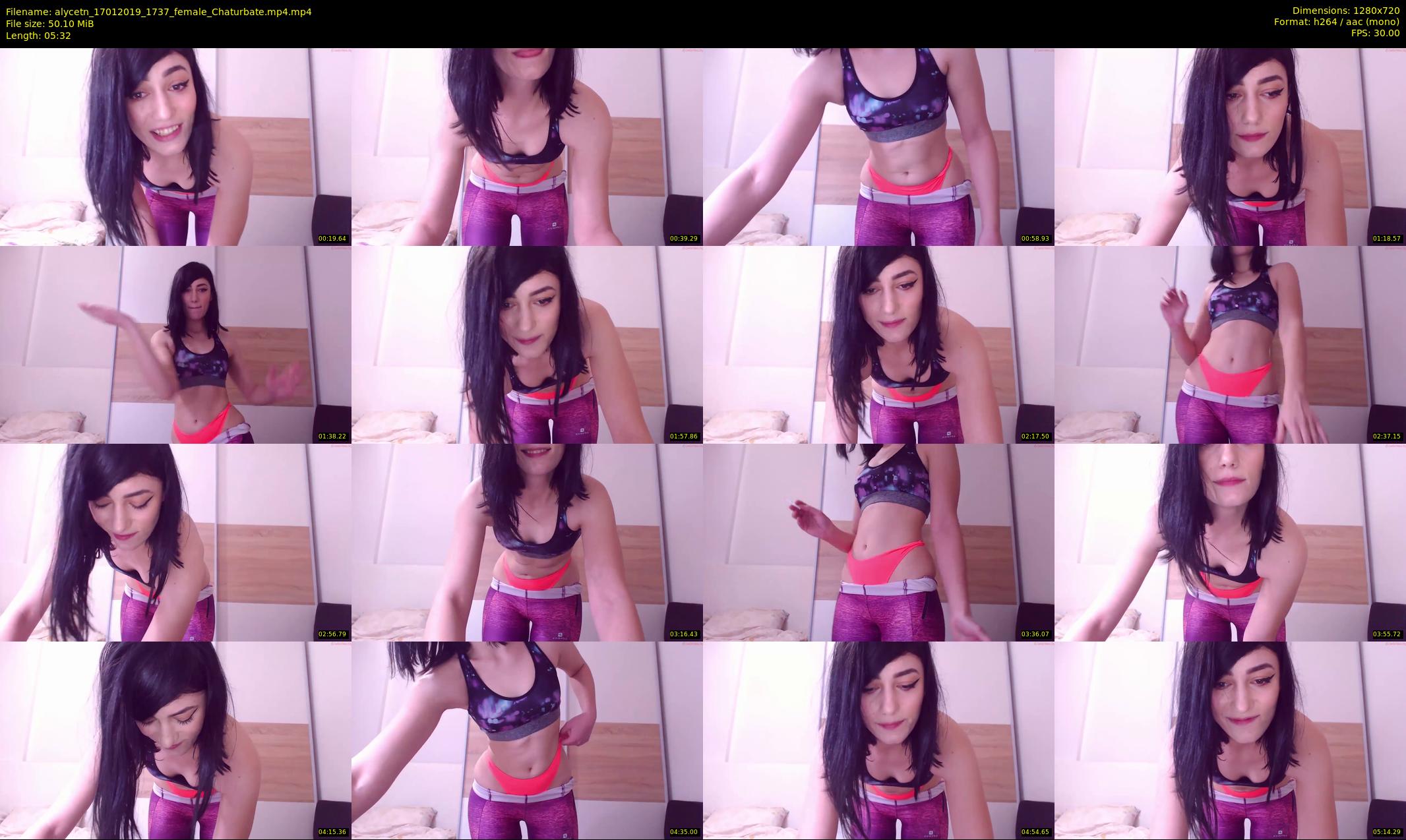 alycetn — 6 minute Chaturbate female cam show recording, 720p, Jan 17, 2019