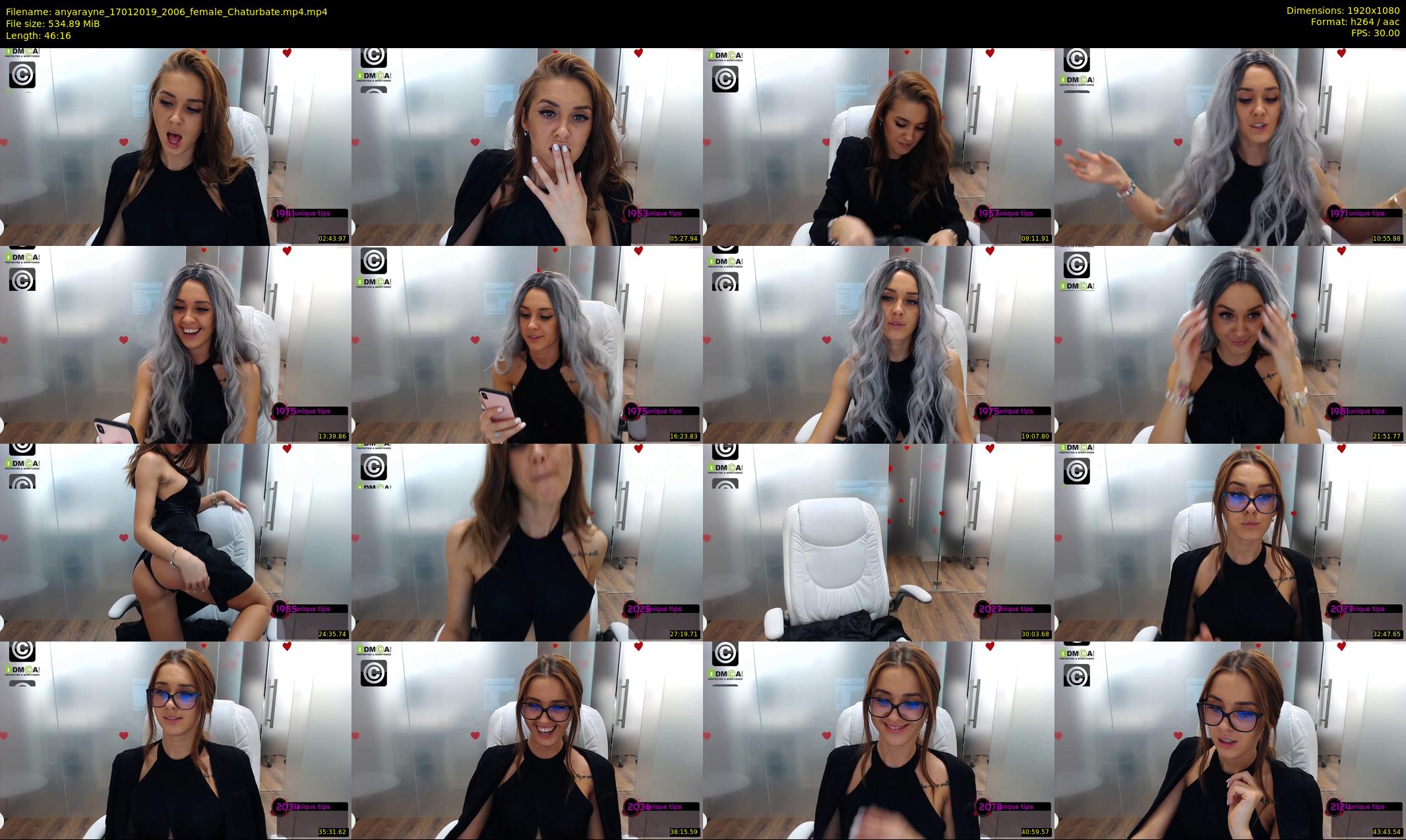 anyarayne — 47 minute Chaturbate female cam show recording, 1080p, Jan 17, 2019