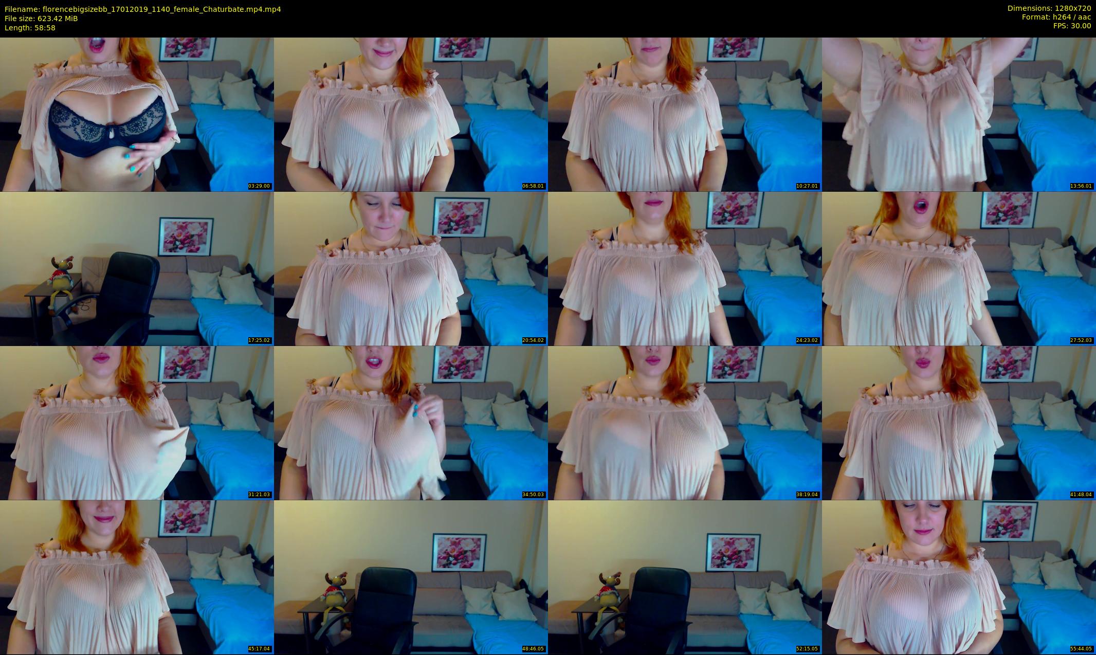 florencebigsizebb — 59 minute Chaturbate female cam show recording, 720p, Jan 17, 2019