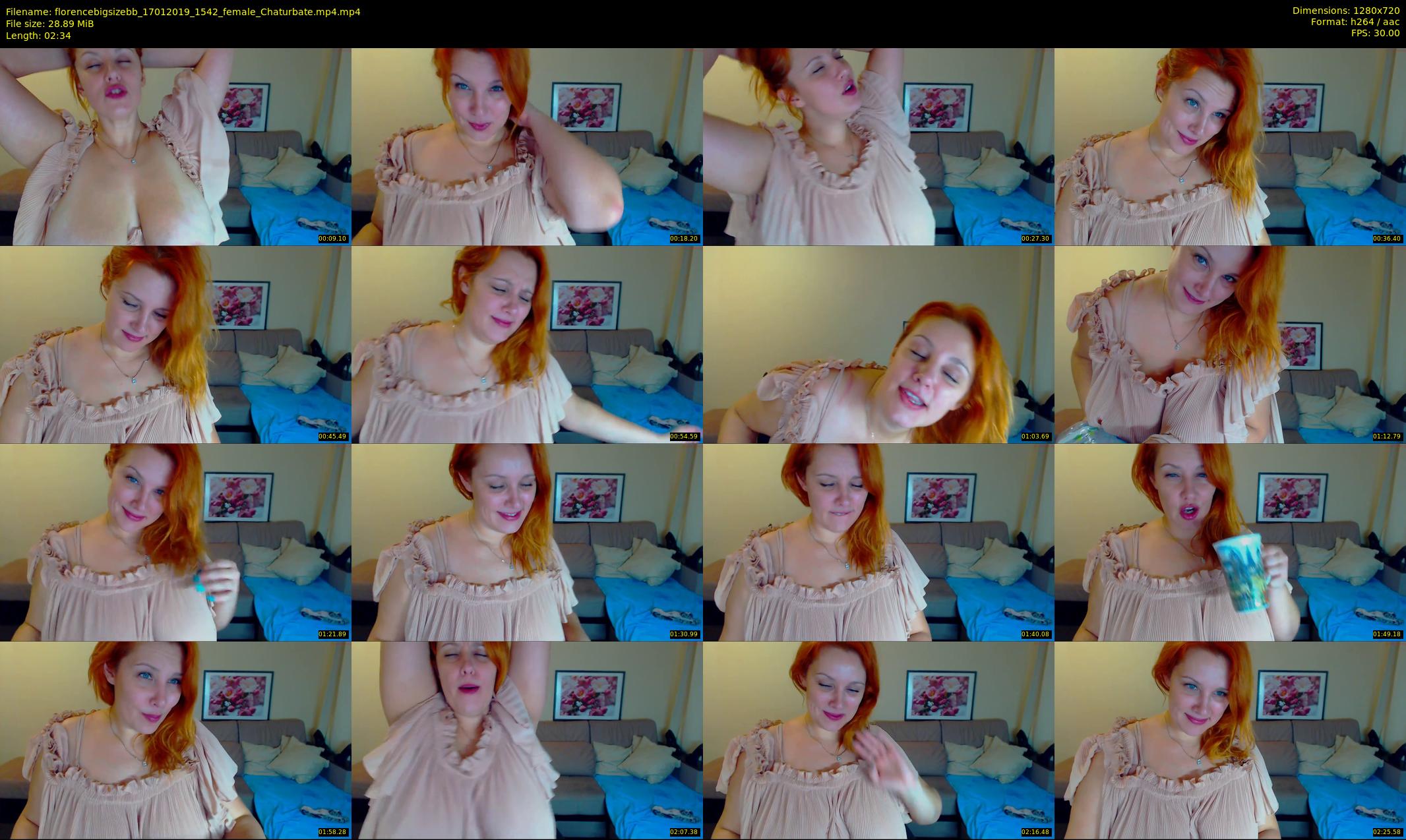 florencebigsizebb — 3 minute Chaturbate female cam show recording, 720p, Jan 17, 2019