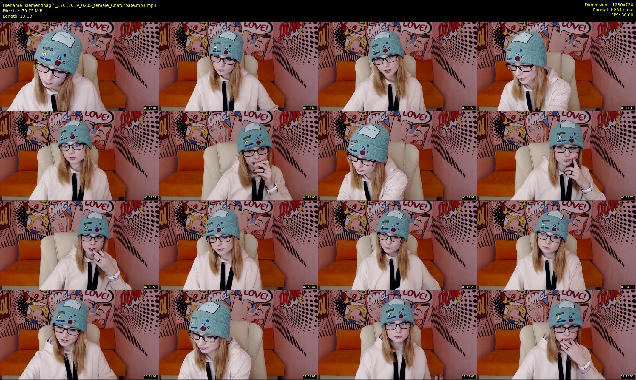 klementinagirl — 14 minute Chaturbate female cam show recording, 720p, Jan 17, 2019