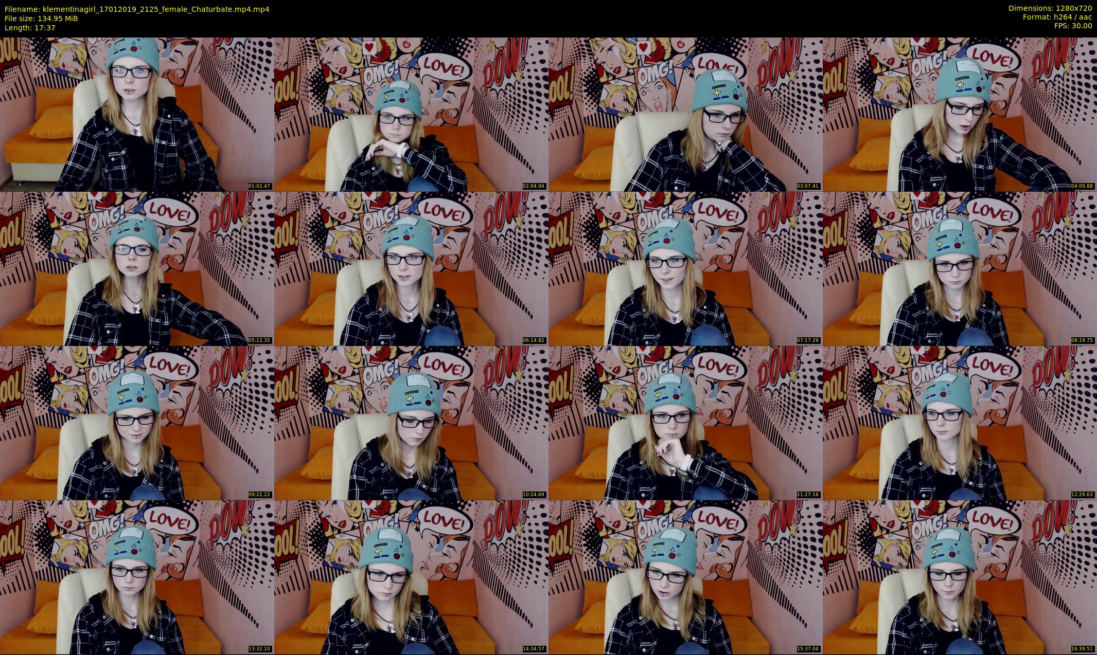 klementinagirl — 18 minute Chaturbate female cam show recording, 720p, Jan 17, 2019