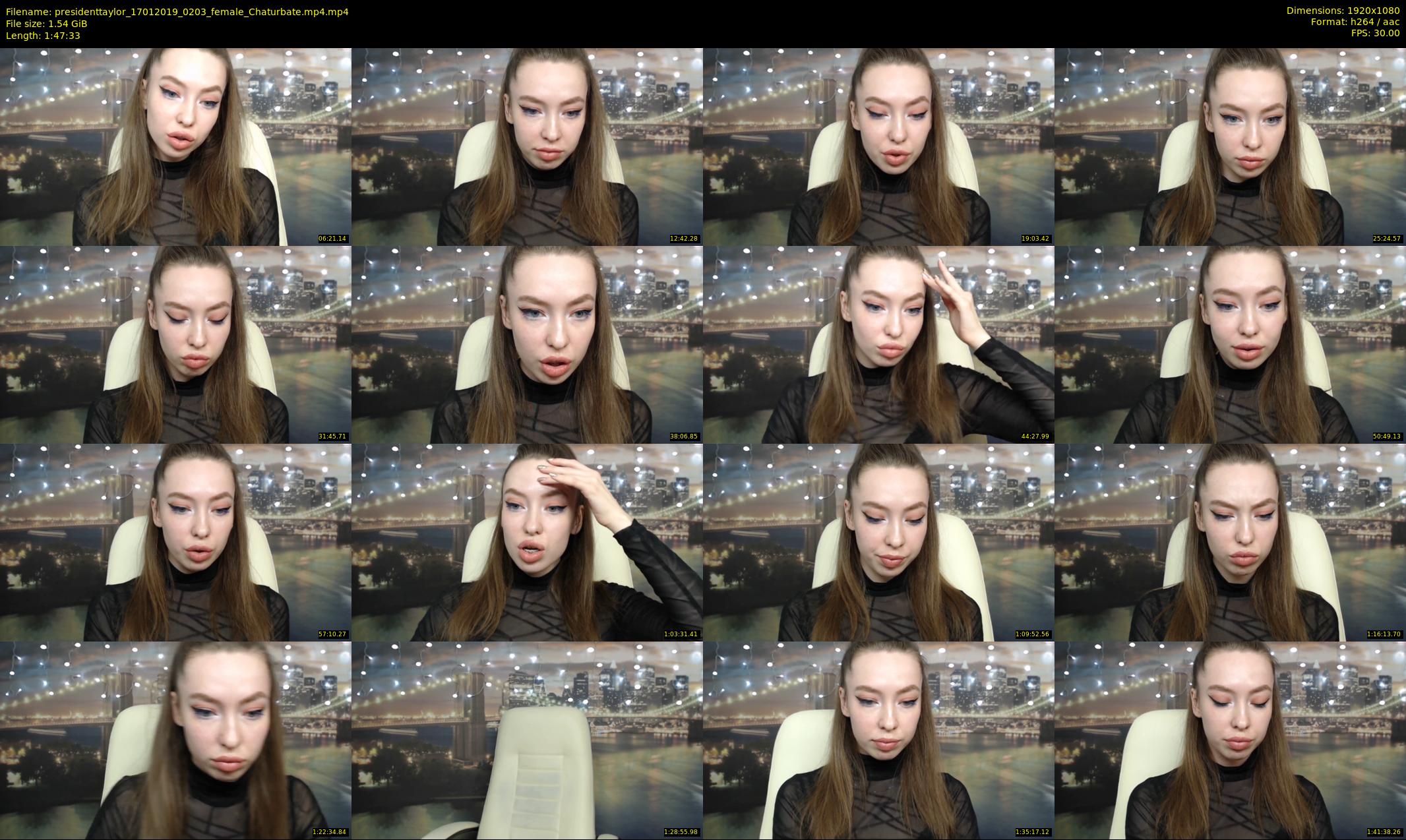 presidenttaylor — 108 minute Chaturbate female cam show recording, 1080p, Jan 17, 2019
