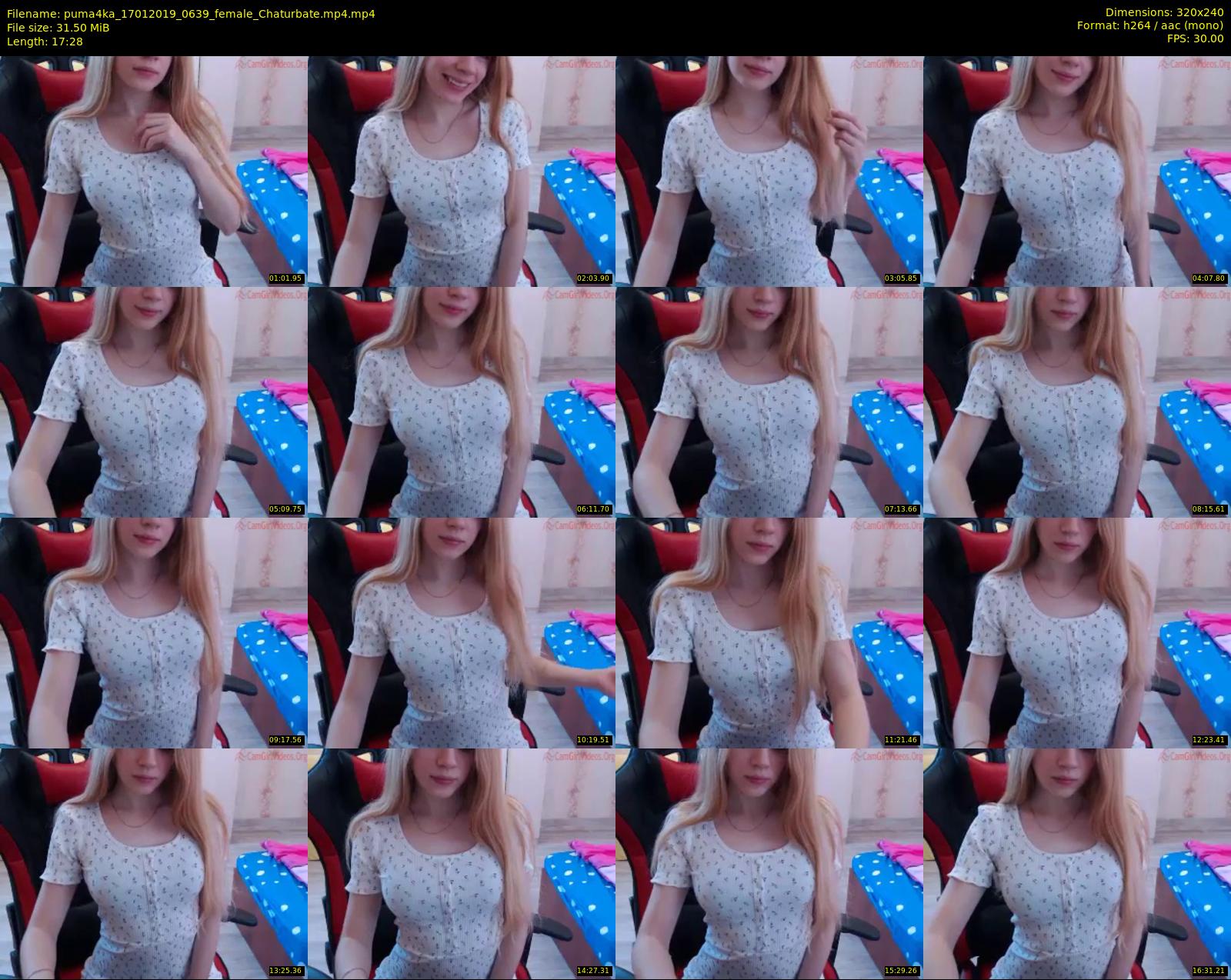 puma4ka — 18 minute Chaturbate female cam show recording, SD, Jan 17, 2019