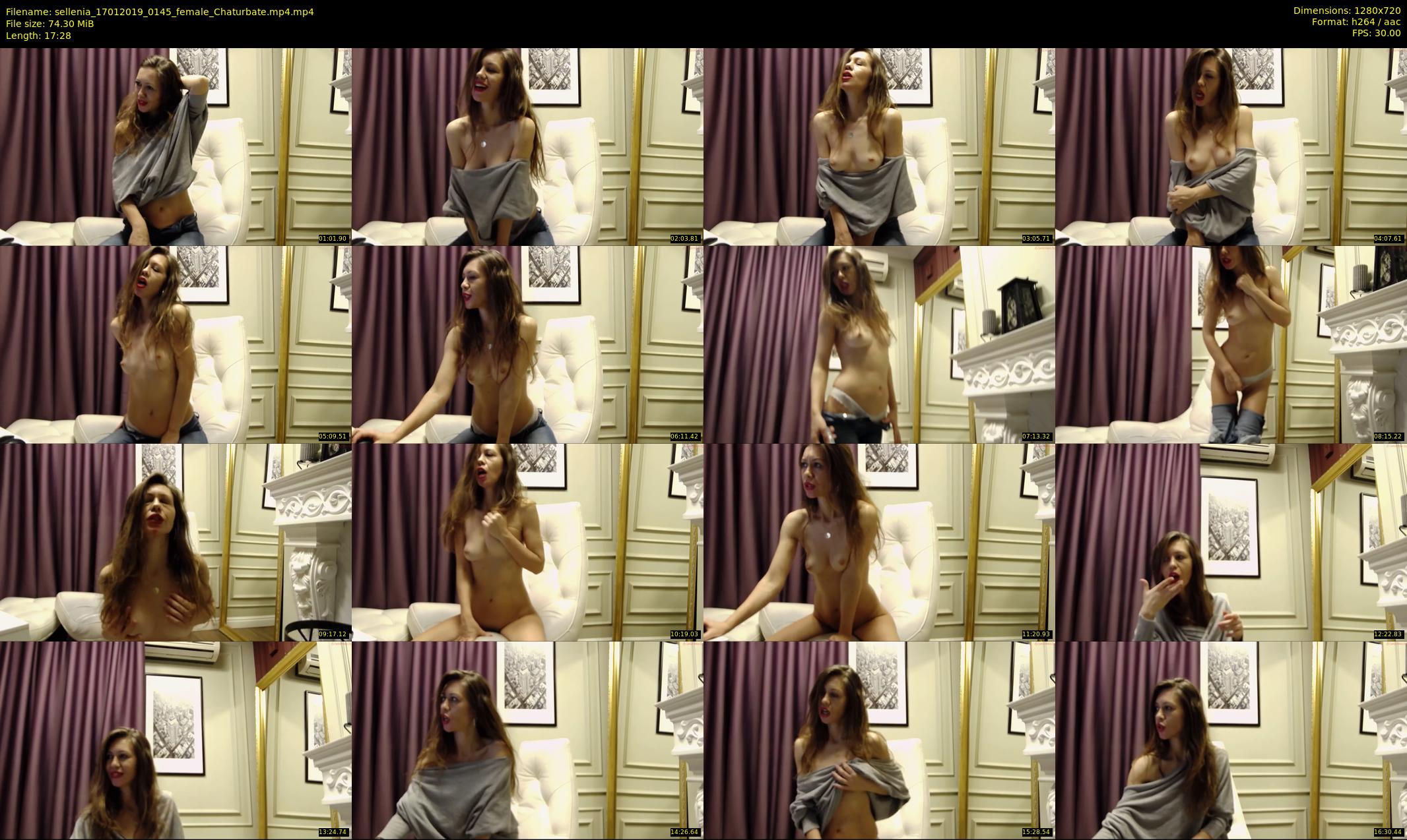 sellenia — 18 minute Chaturbate female cam show recording, 720p, Jan 17, 2019