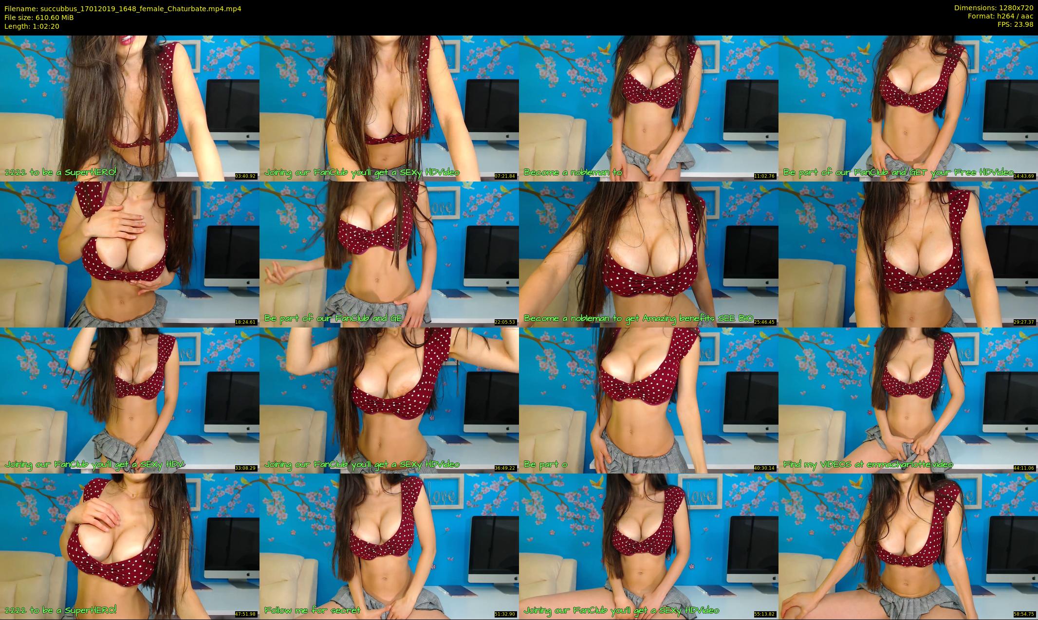 succubbus — 63 minute Chaturbate female cam show recording, 720p, Jan 17, 2019