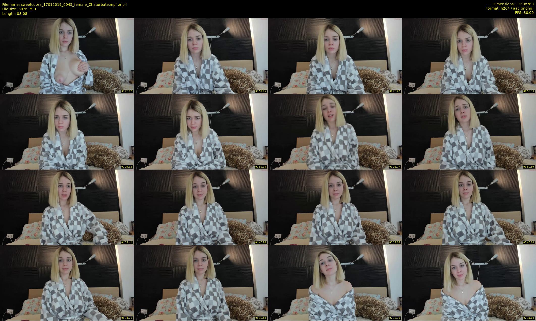 sweetcobra — 9 minute Chaturbate female cam show recording, 720p, Jan 17, 2019