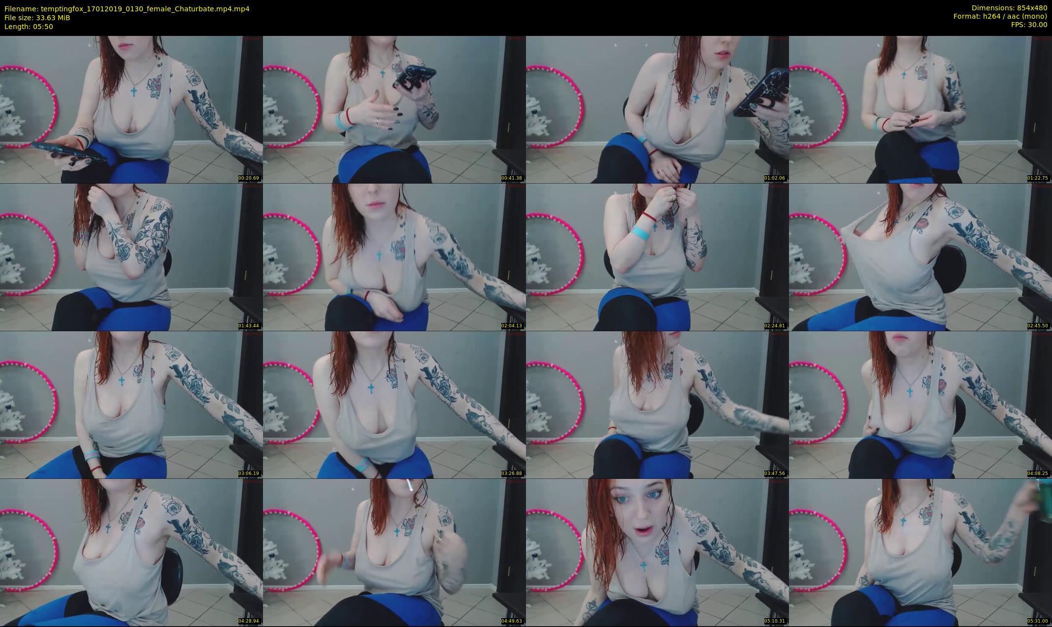 temptingfox — 6 minute Chaturbate female cam show recording, 480p, Jan 17, 2019