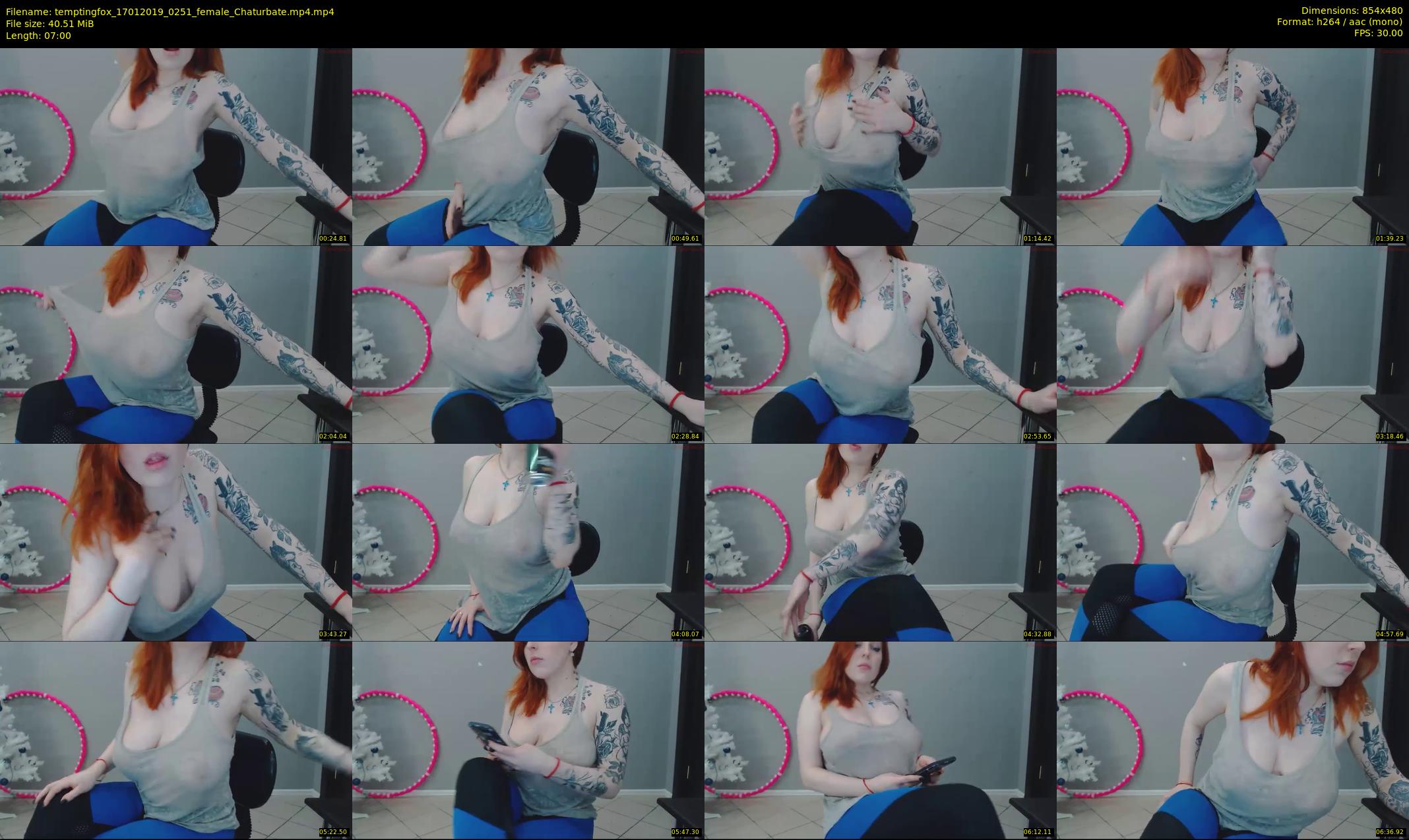 temptingfox — 7 minute Chaturbate female cam show recording, 480p, Jan 17, 2019