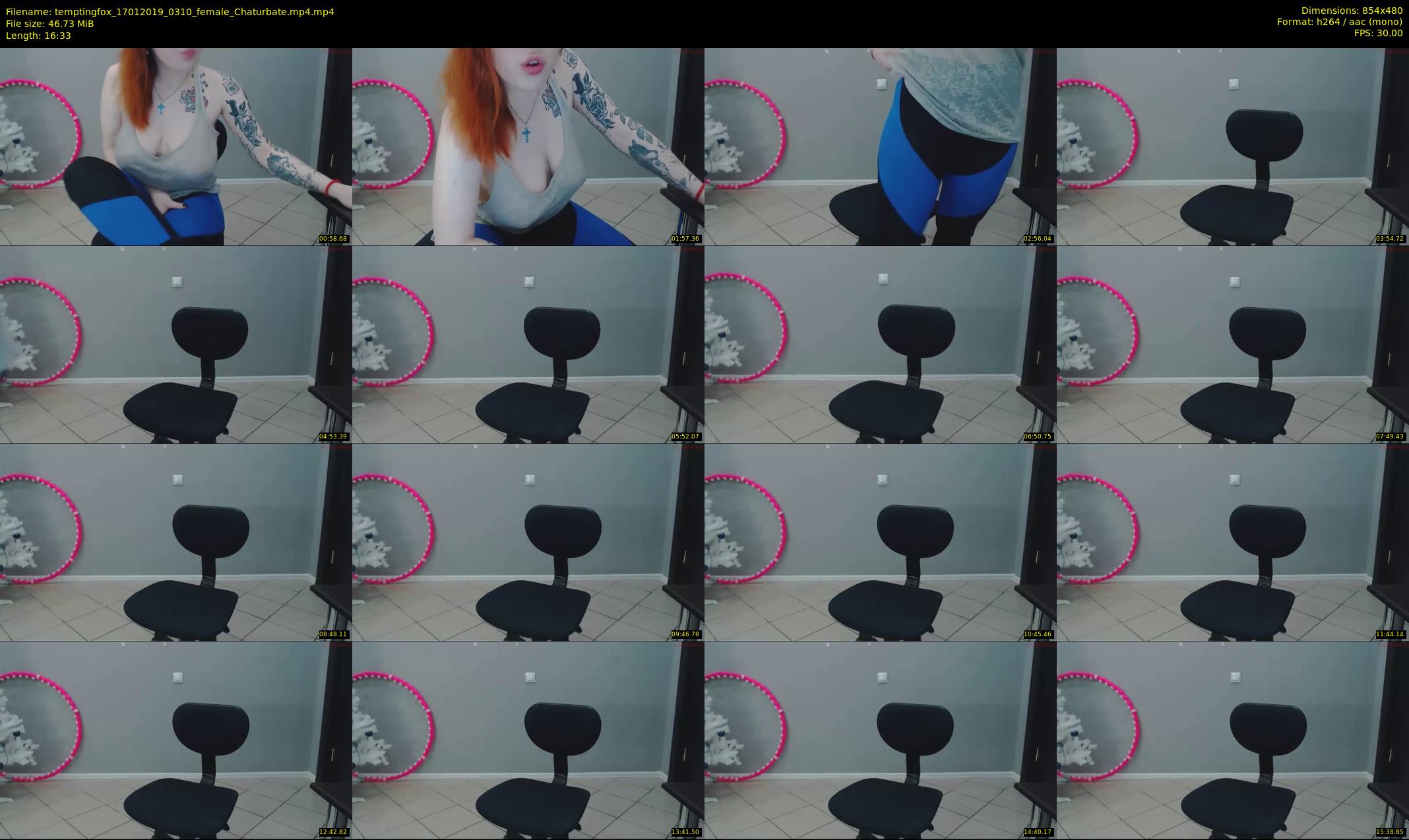 temptingfox — 17 minute Chaturbate female cam show recording, 480p, Jan 17, 2019