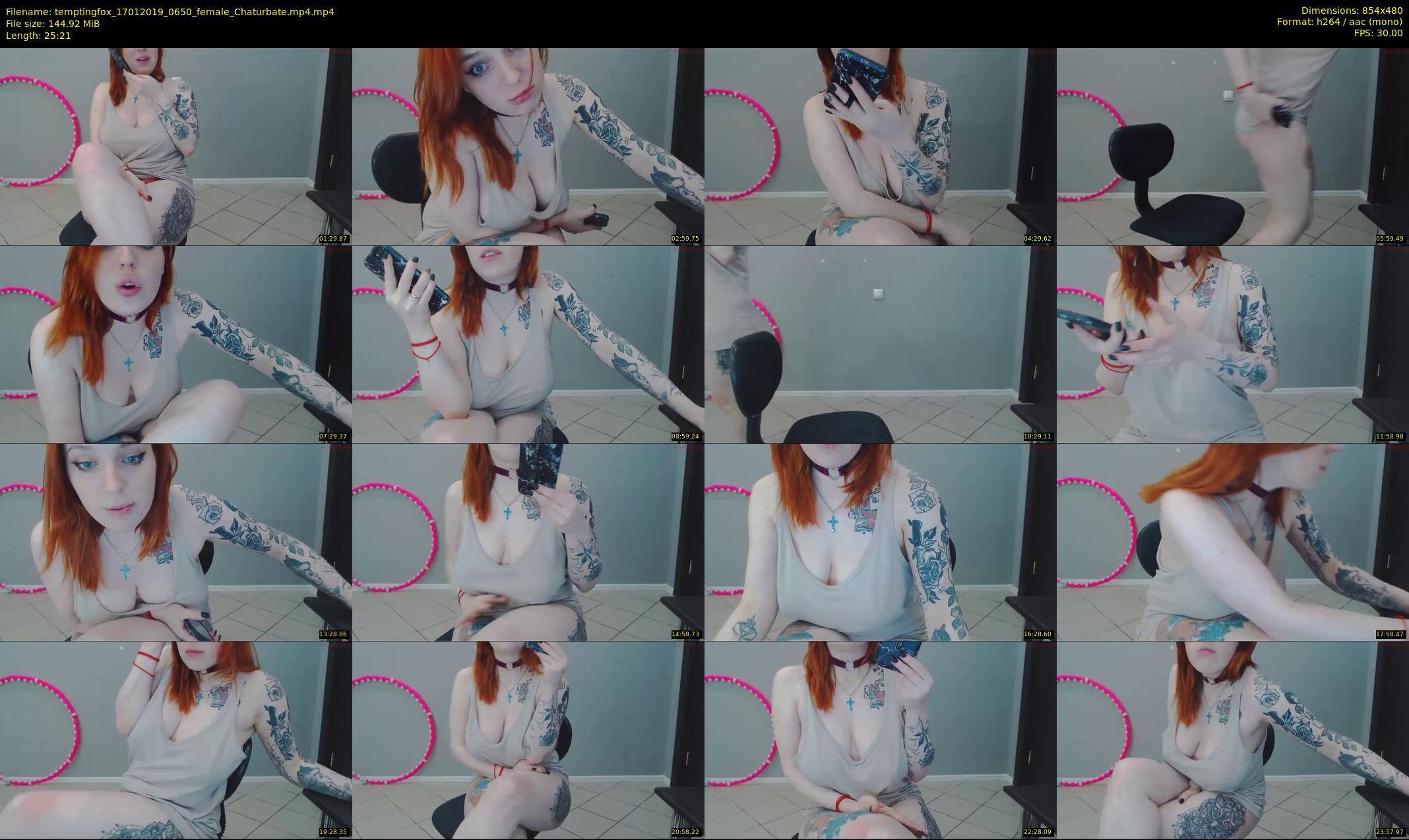 temptingfox — 26 minute Chaturbate female cam show recording, 480p, Jan 17, 2019