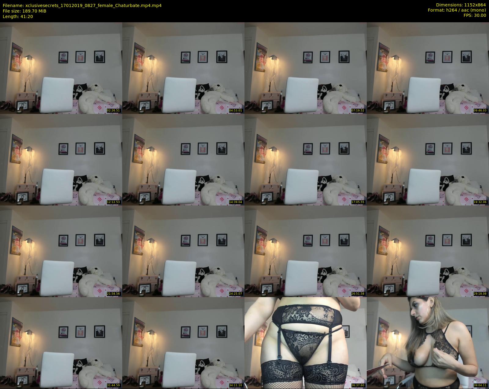 xclusivesecrets — 42 minute Chaturbate female cam show recording, 720p, Jan 17, 2019