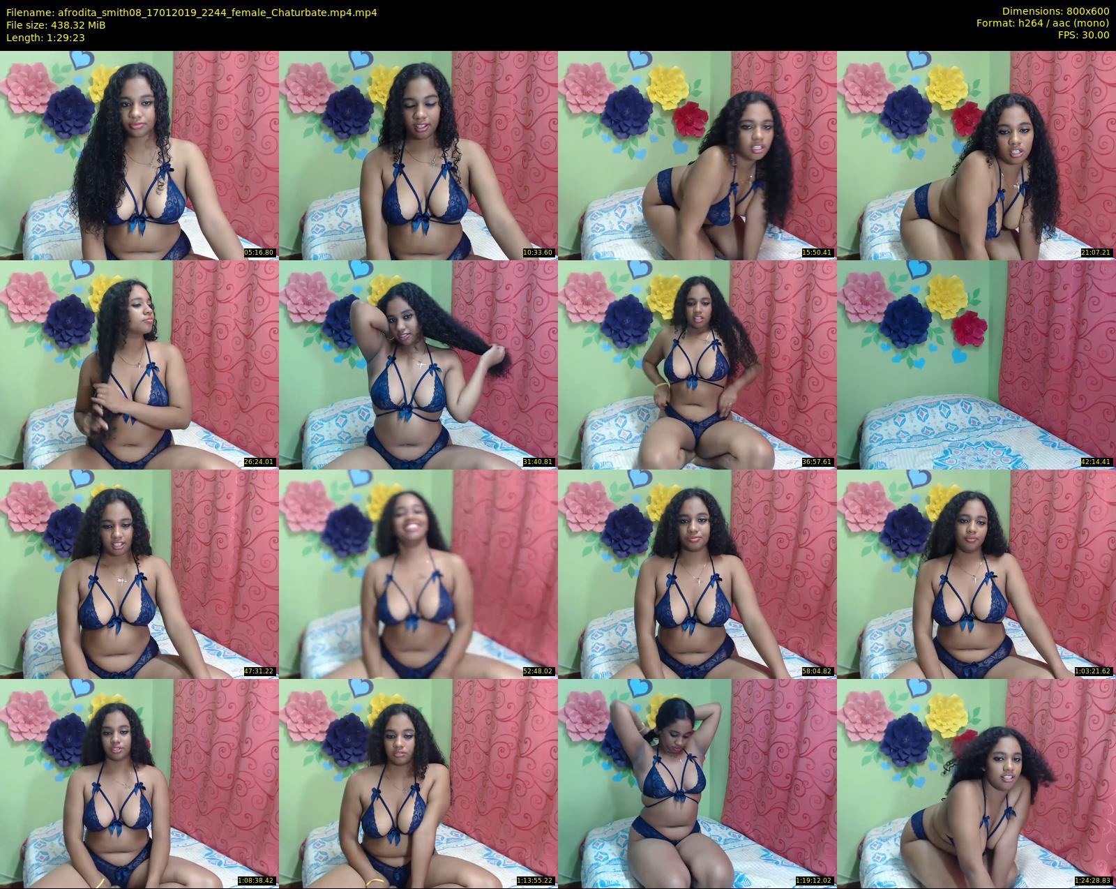 afrodita_smith08 — 90 minute Chaturbate female cam show recording, 480p, Jan 17, 2019