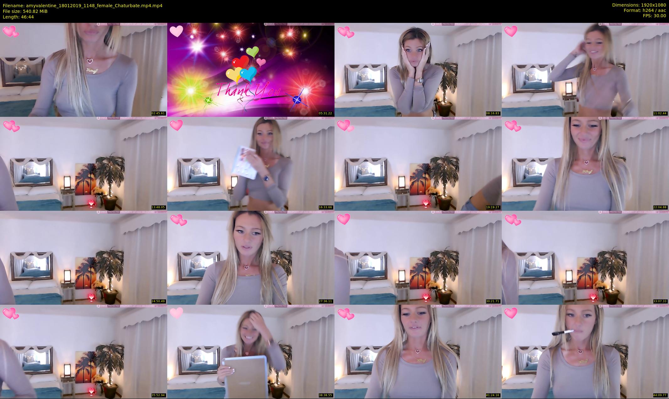 amyvalentine — 47 minute Chaturbate female cam show recording, 1080p, Jan 18, 2019