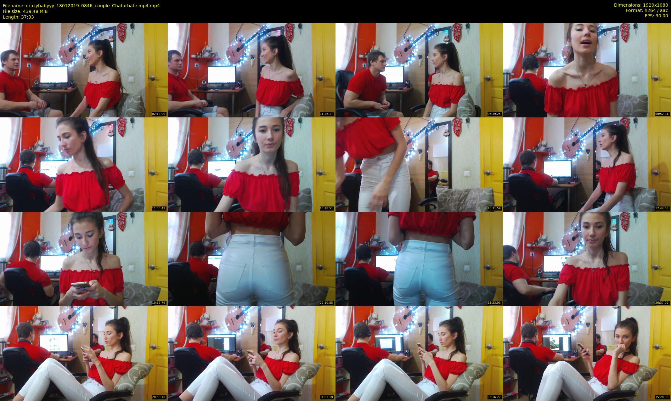crazybabyyy — 38 minute Chaturbate couple cam show recording, 1080p, Jan 18, 2019