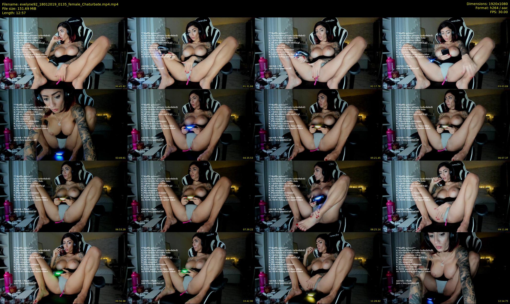 evelyne92 — 13 minute Chaturbate female cam show recording, 1080p, Jan 18, 2019