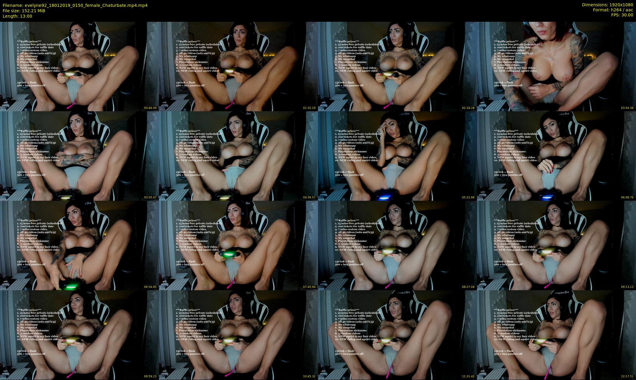 evelyne92 — 13 minute Chaturbate female cam show recording, 1080p, Jan 18, 2019