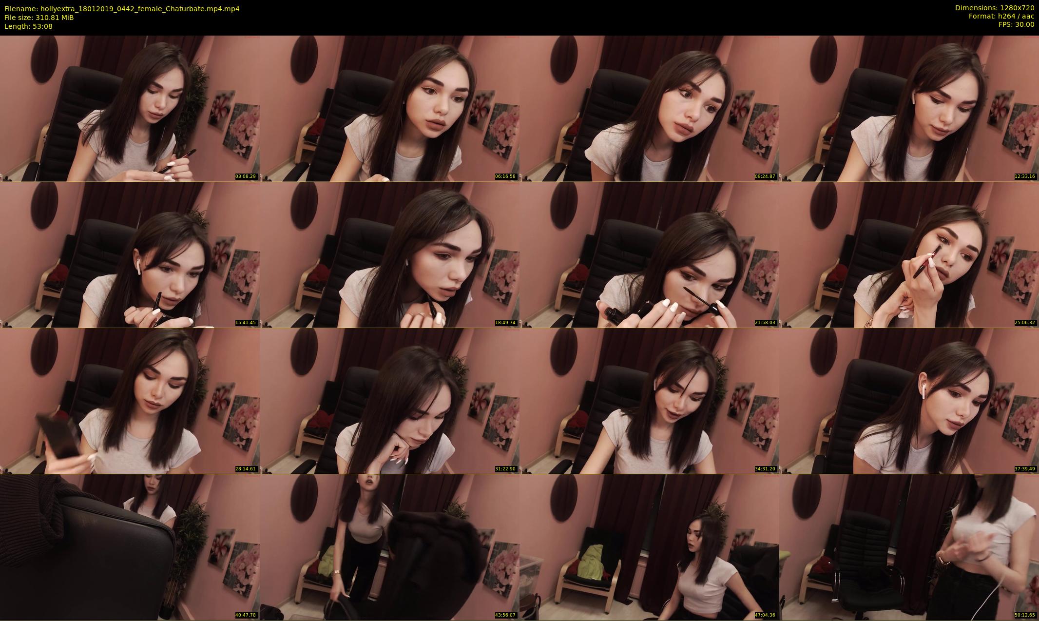 hollyextra — 54 minute Chaturbate female cam show recording, 720p, Jan 18, 2019