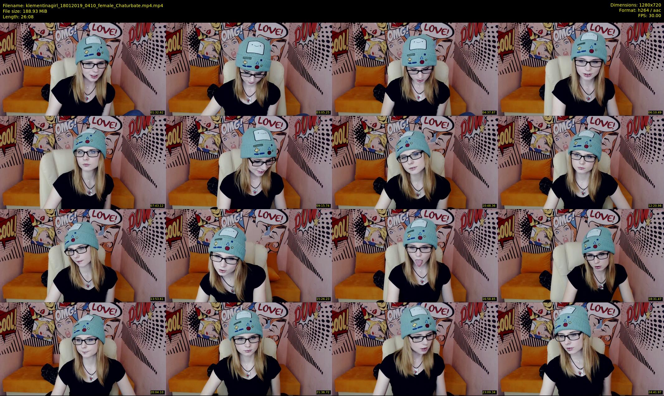 klementinagirl — 27 minute Chaturbate female cam show recording, 720p, Jan 18, 2019