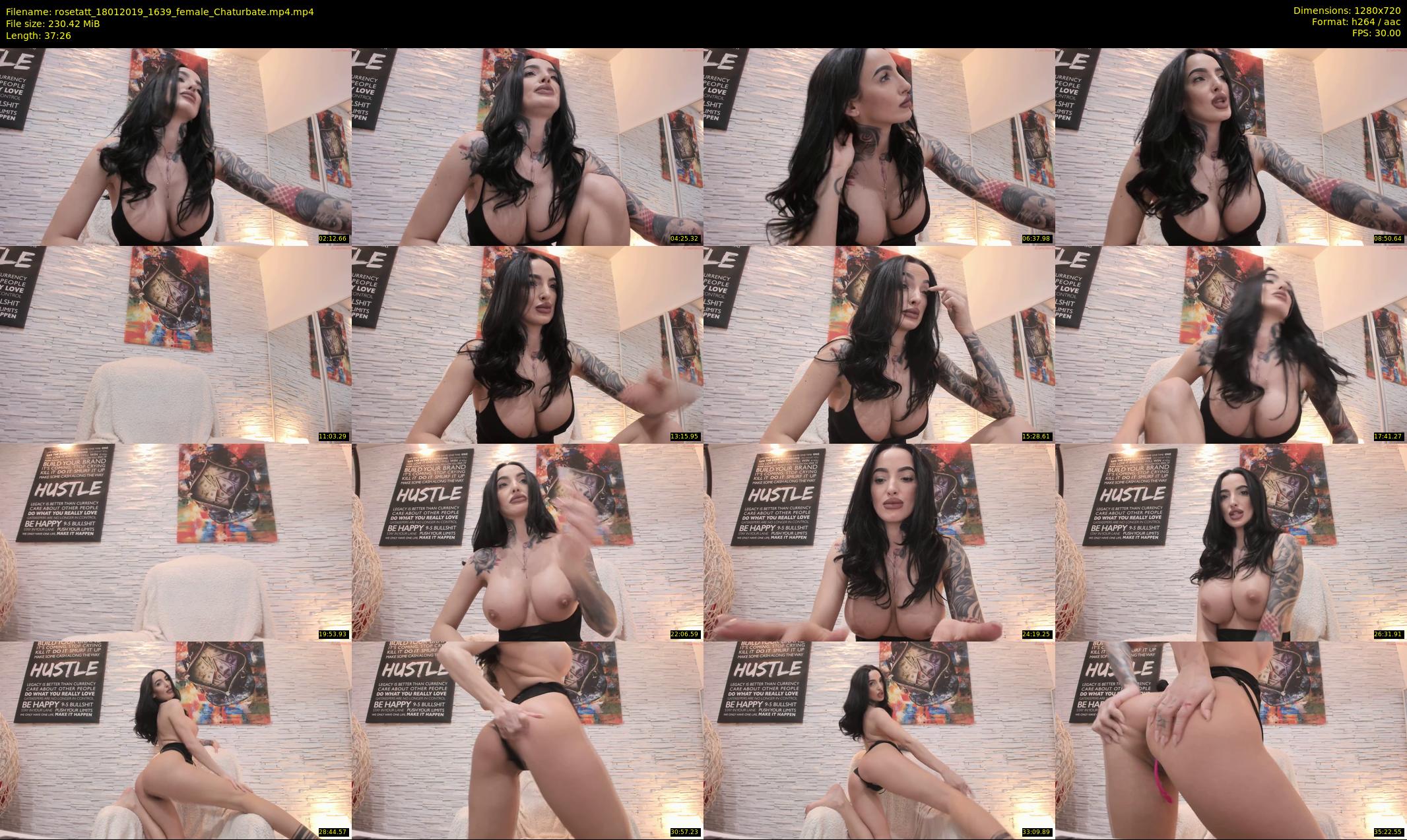 rosetatt — 38 minute Chaturbate female cam show recording, 720p, Jan 18, 2019