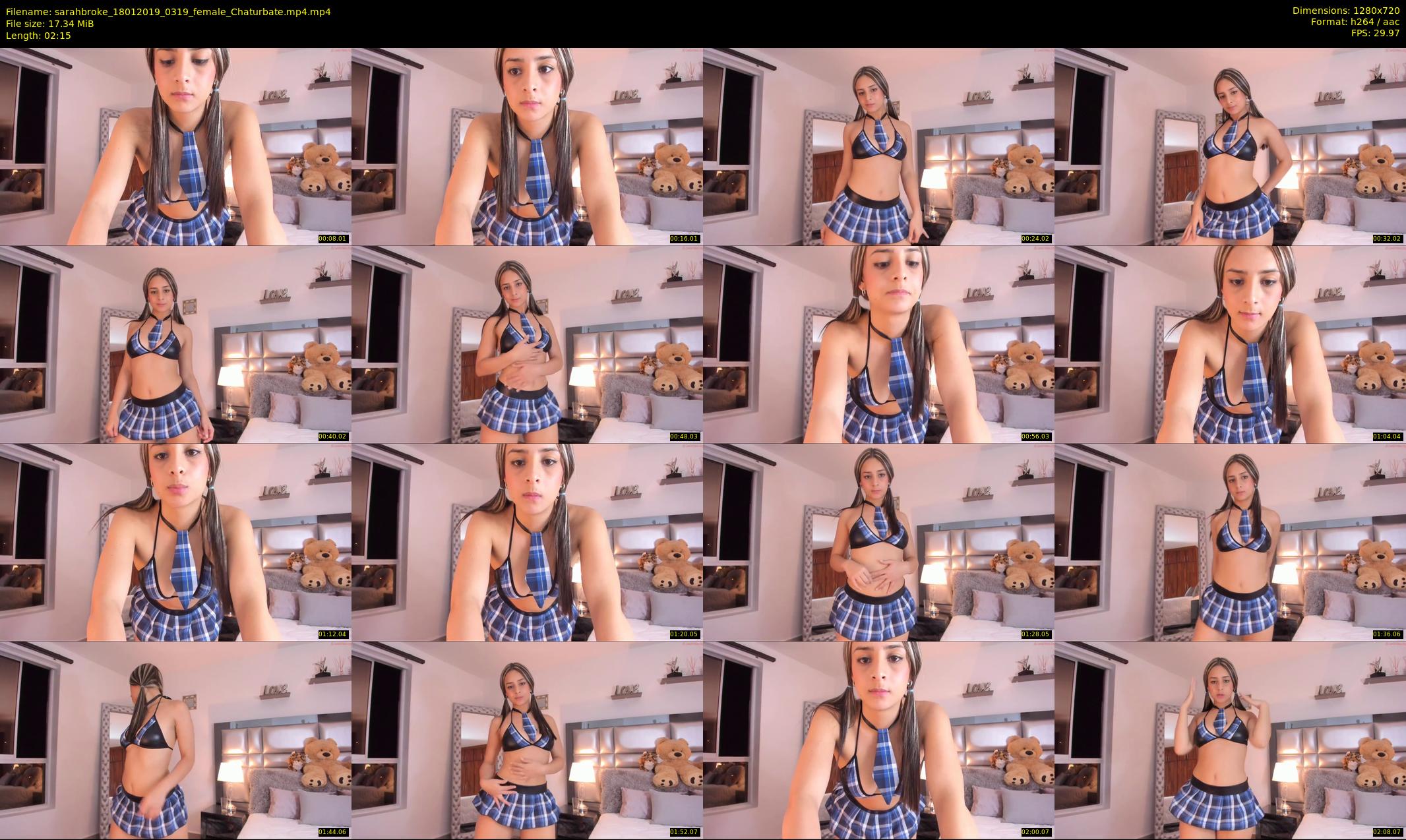 sarahbroke — 3 minute Chaturbate female cam show recording, 720p, Jan 18, 2019