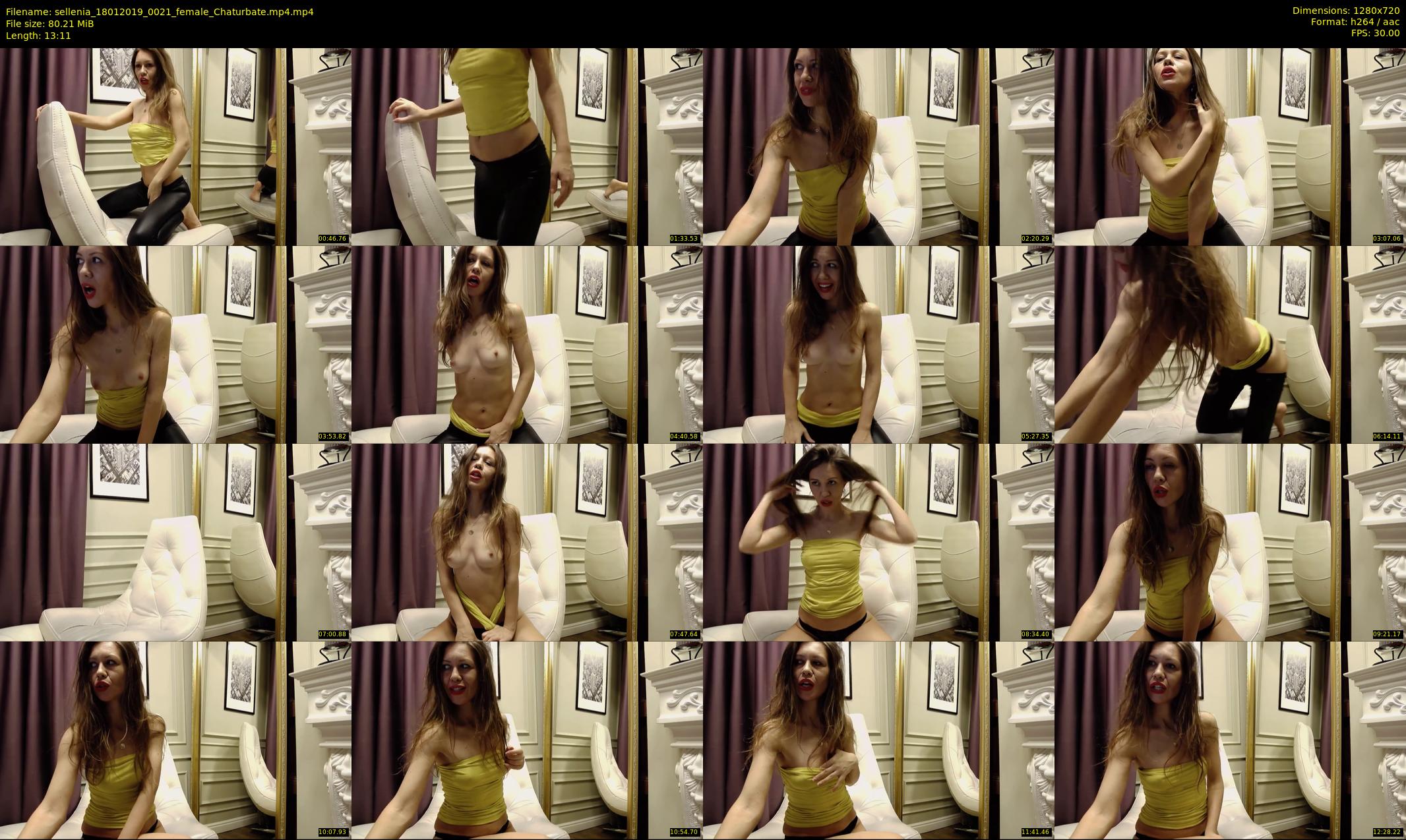 sellenia — 14 minute Chaturbate female cam show recording, 720p, Jan 18, 2019