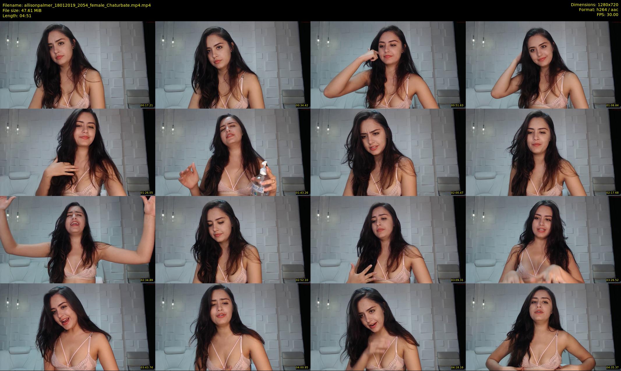allisonpalmer — 5 minute Chaturbate female cam show recording, 720p, Jan 18, 2019