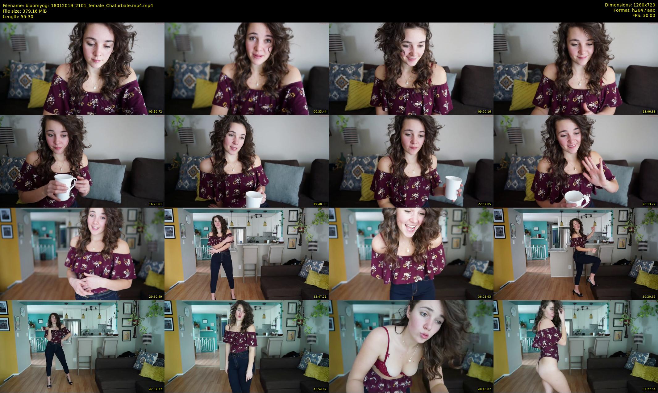bloomyogi — 56 minute Chaturbate female cam show recording, 720p, Jan 18, 2019