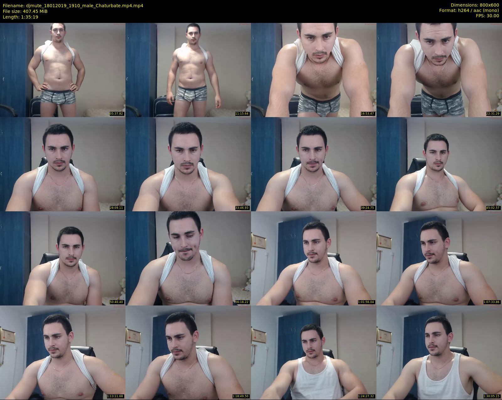 djmute — 96 minute Chaturbate male cam show recording, 480p, Jan 18, 2019