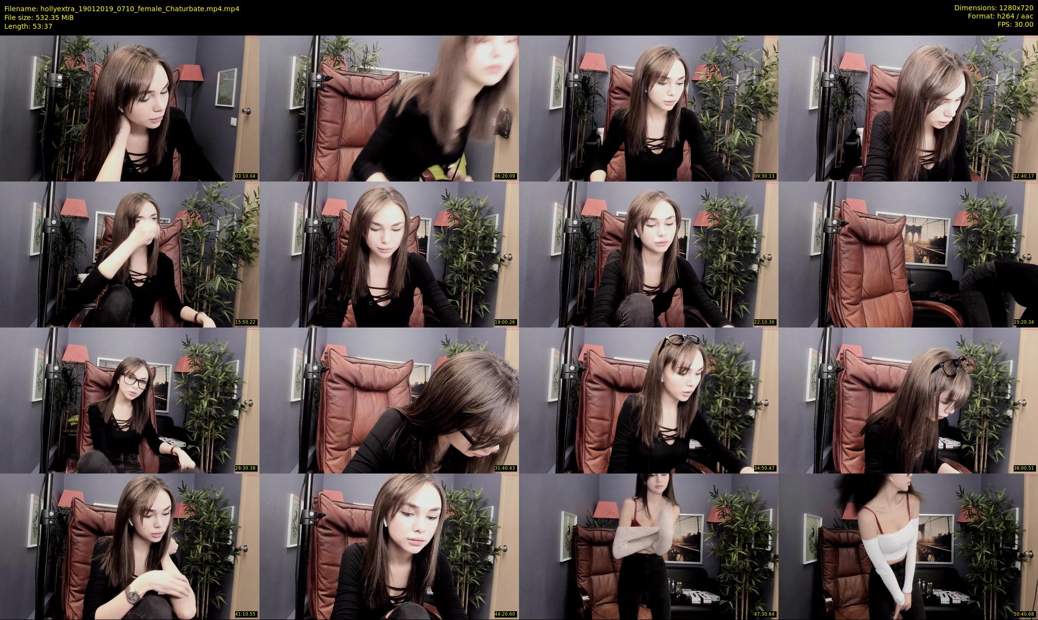 hollyextra — 54 minute Chaturbate female cam show recording, 720p, Jan 19, 2019